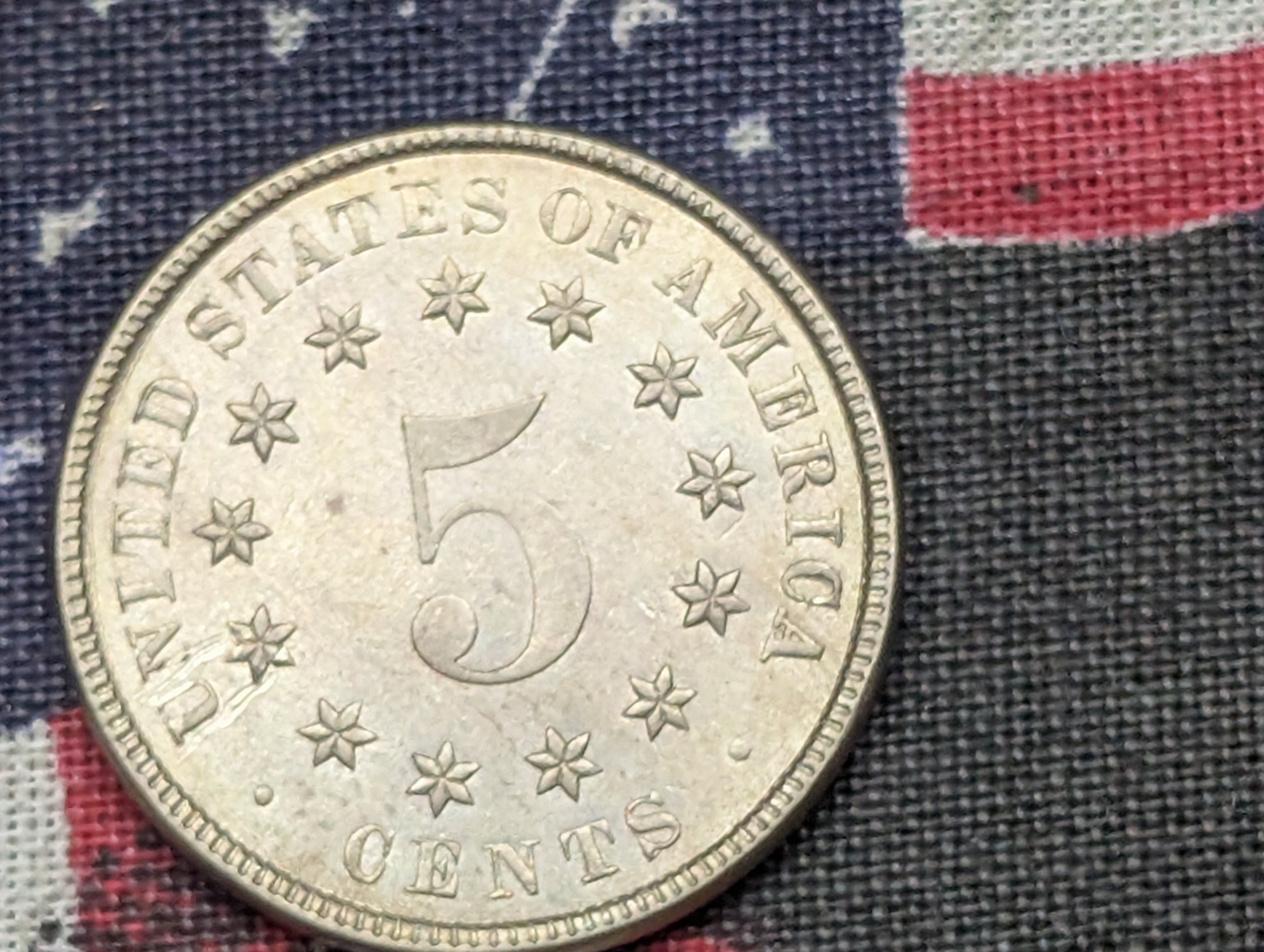 AU/UNC - 1883/2 Shield Nickel