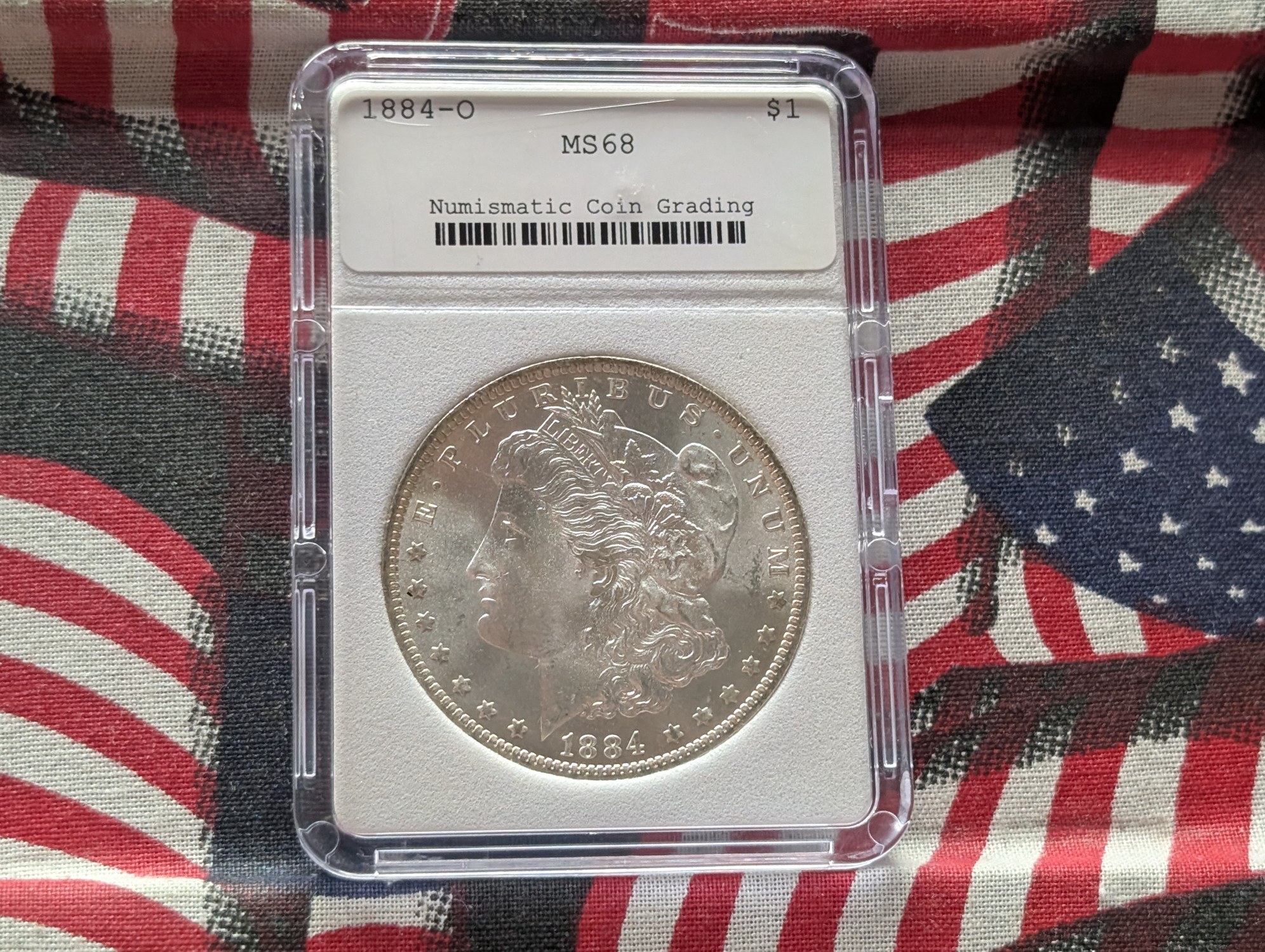 1884-O Morgan 90% Silver Dollar - NCG Cert. MS68 (NOT NGC)