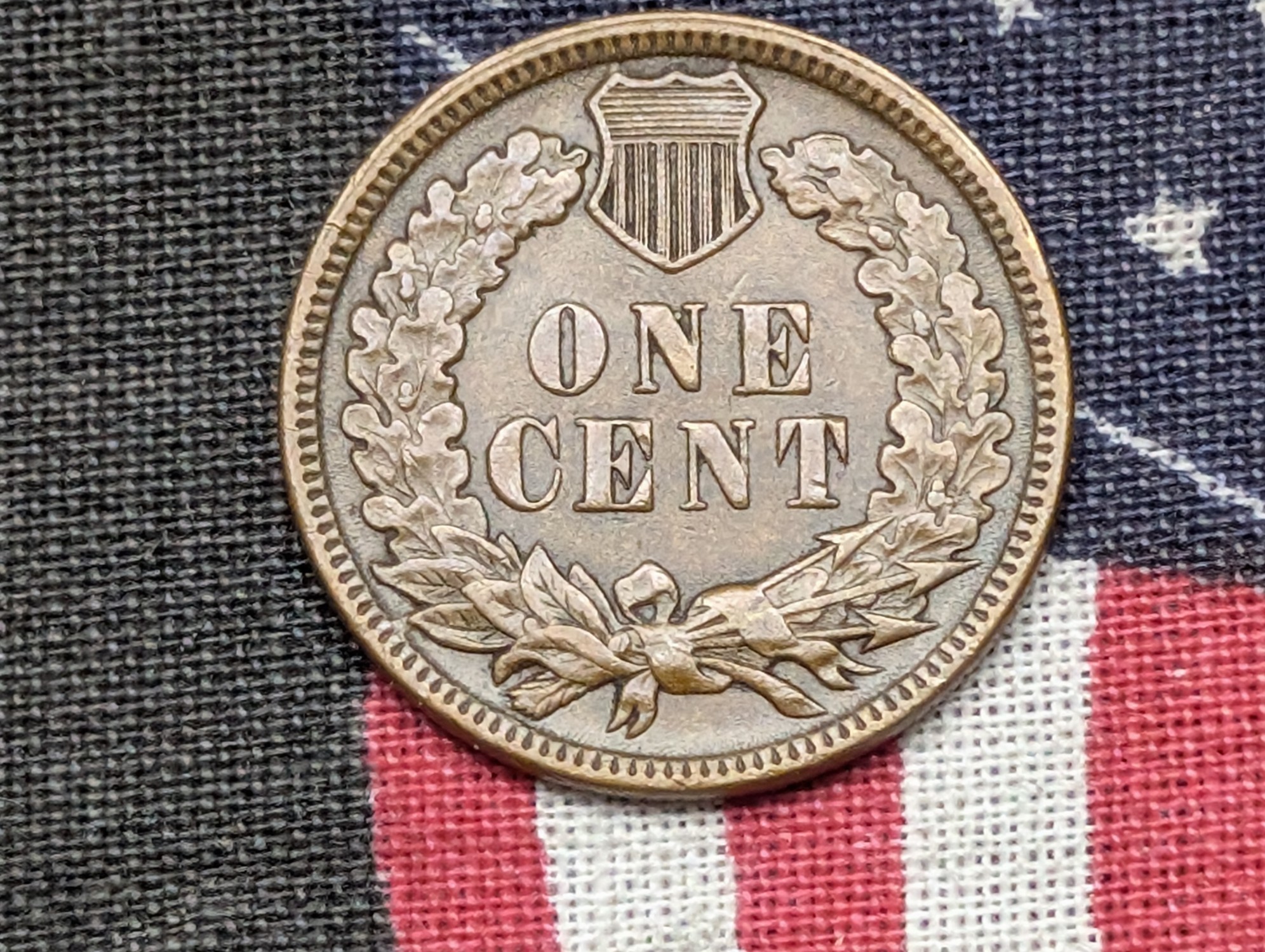 1891 Indian Head Cent - AU+