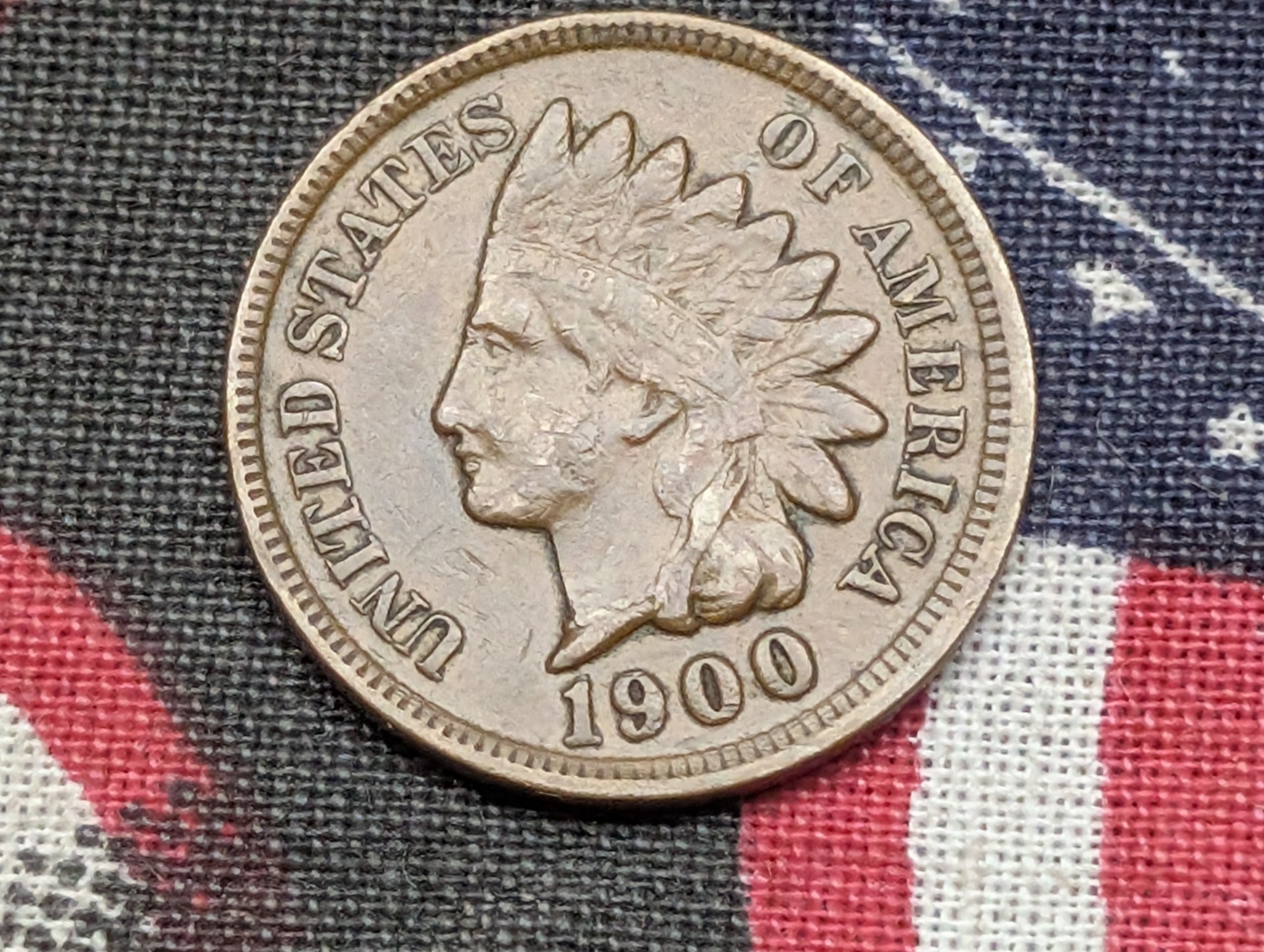 1900 Indian Head Cent - XF/AU