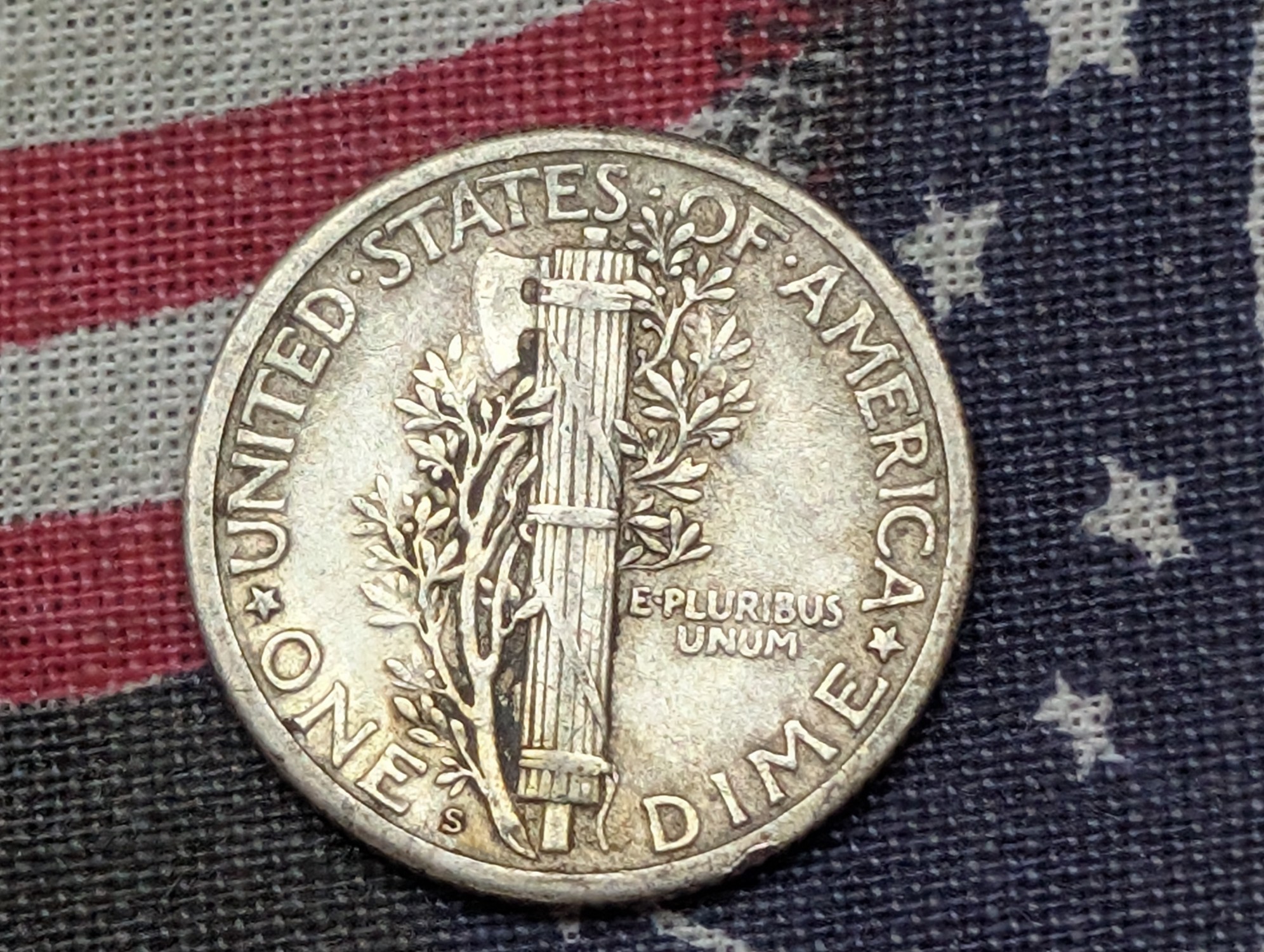XF - 1926-S Mercury 90% Silver Dime