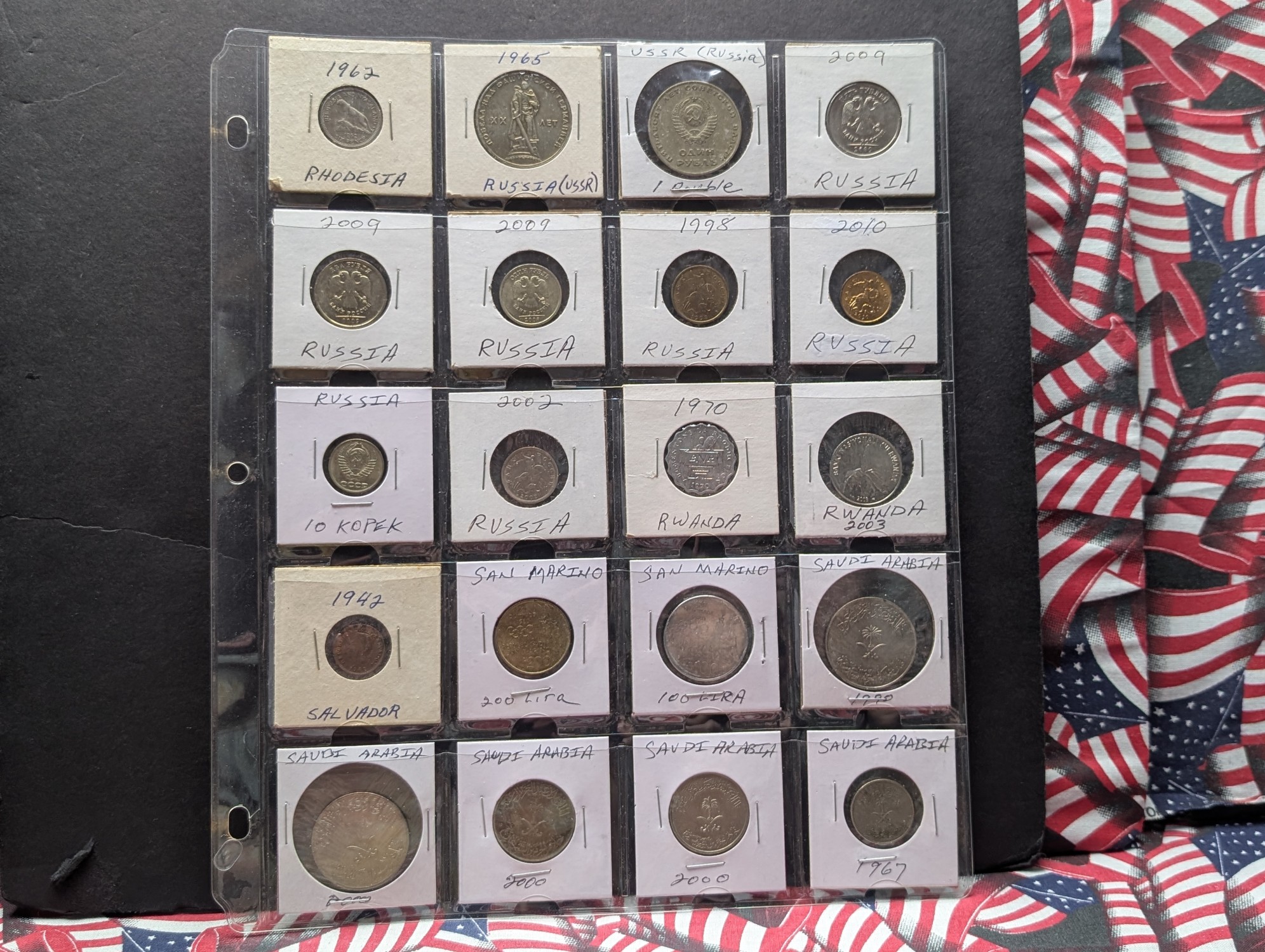 (190+) Various Vintage & Modern World Coins In Collector's Binder