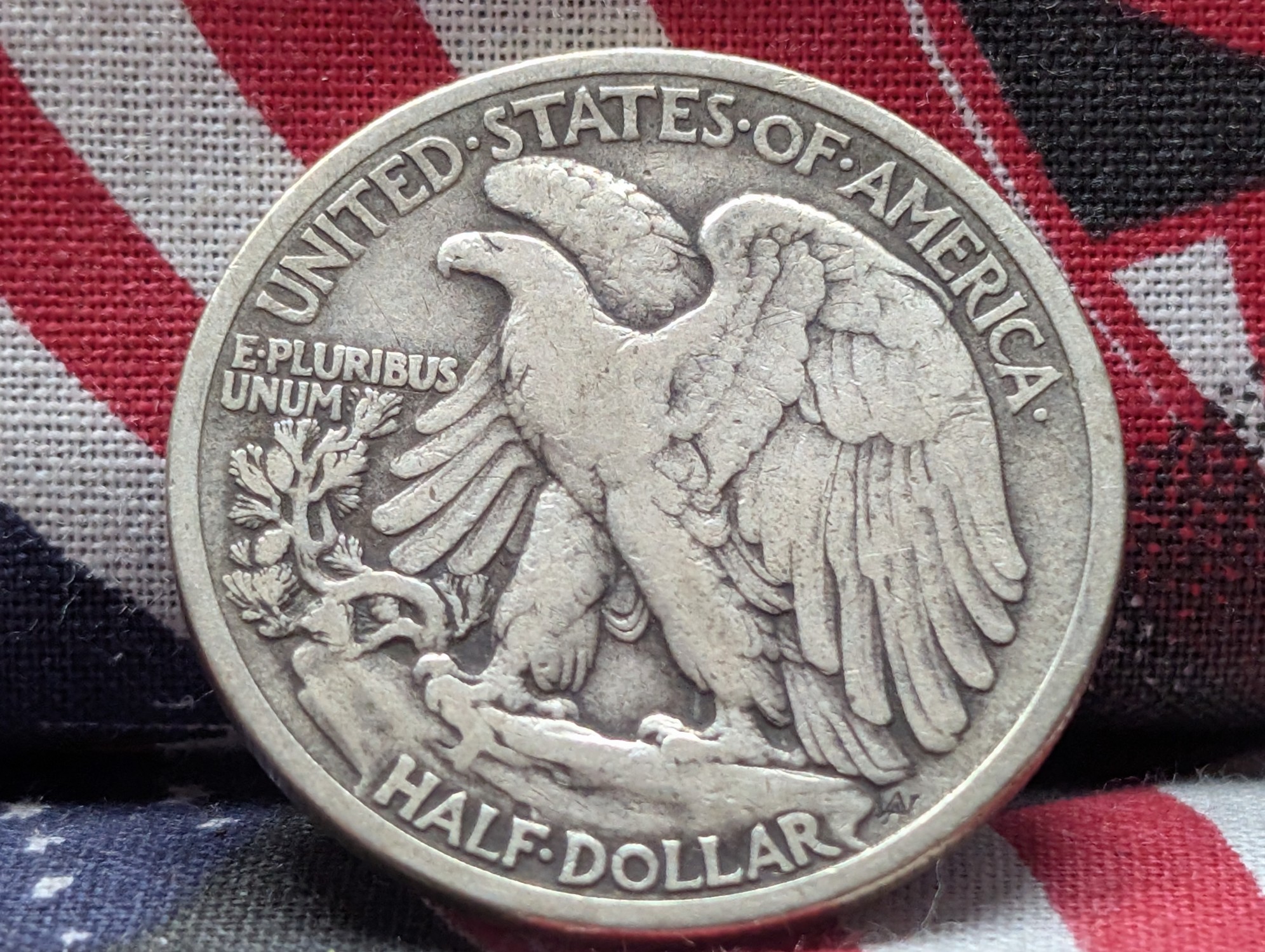 OBV. 1917-S Walking Liberty 90% Silver Half Dollar - VF+
