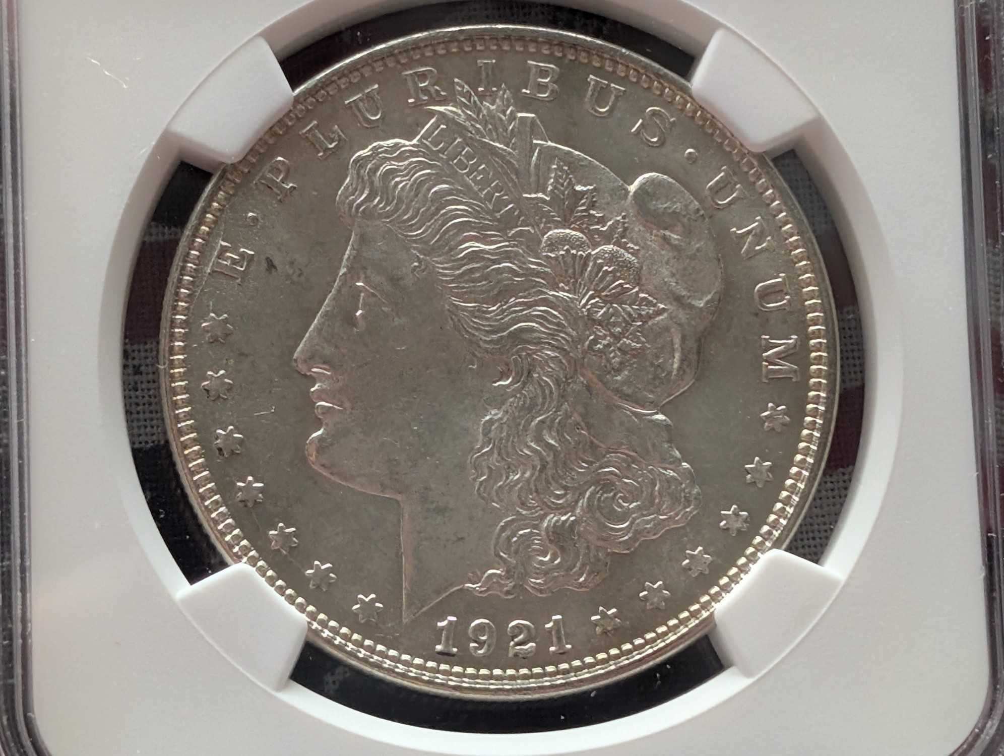 1921-D Morgan 90% SILVER Dollar - NGC MS63