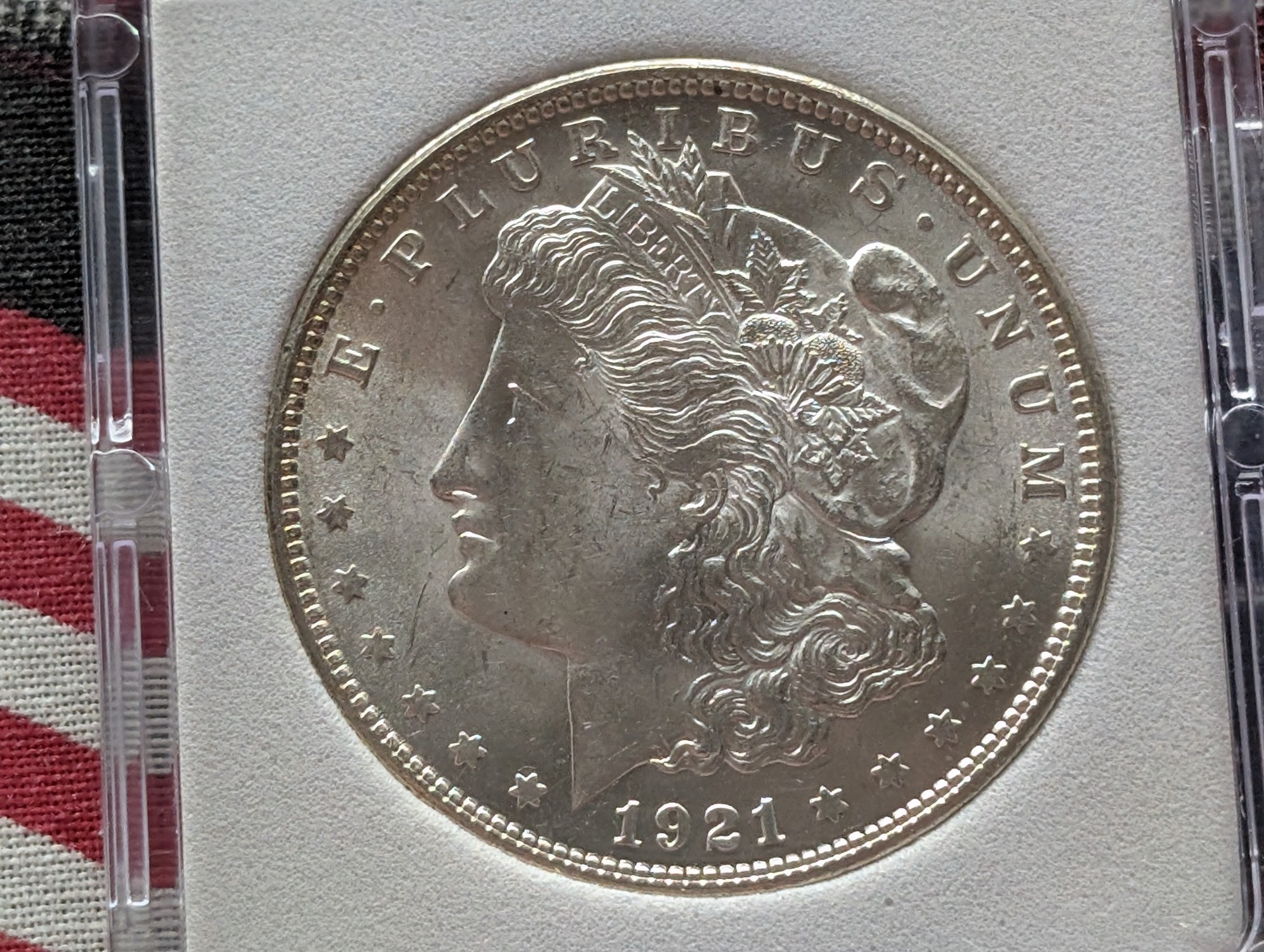 1921 Morgan 90% Silver Dollar - NCG Cert. MS67 (NOT NGC)