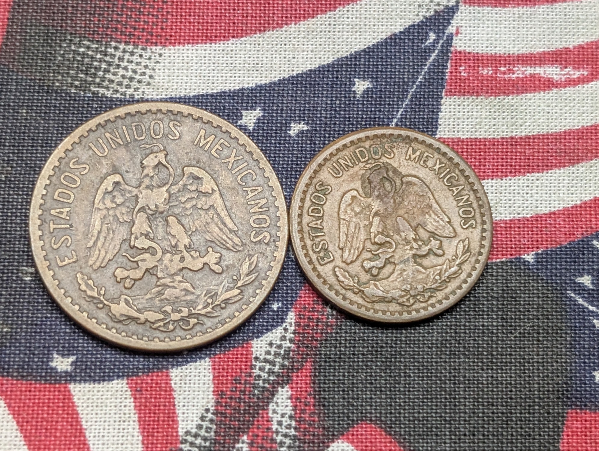 1926 Mexico 2 Centavos & 1925 Mexico 1 Centavo