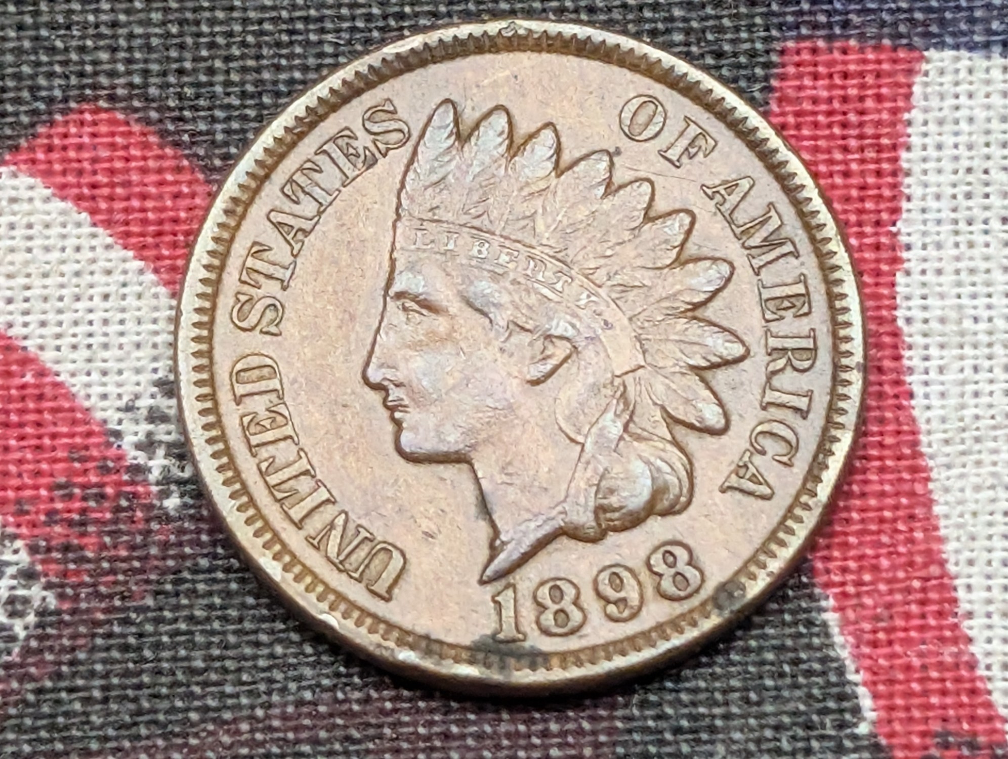 1898 Indian Head Cent - XF/AU