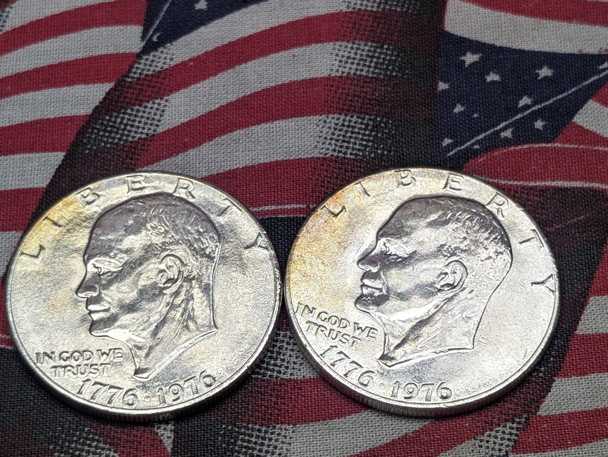 (4) 1776-1976 Eisenhower Bicentennial Dollars