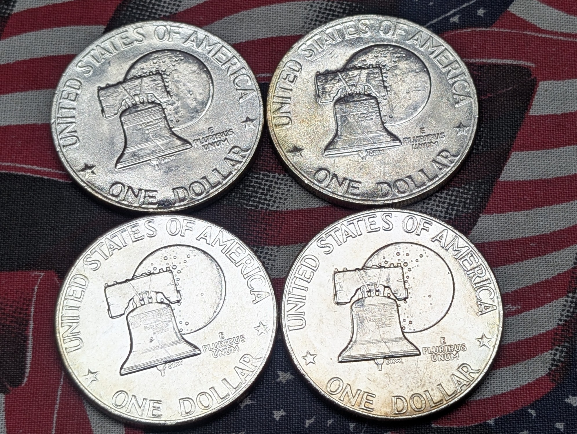 (4) 1776-1976 Eisenhower Bicentennial Dollars