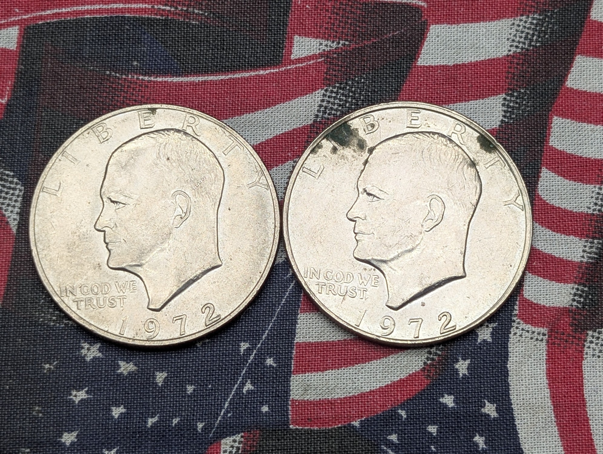 1972 P&D Eisenhower Dollars Clad