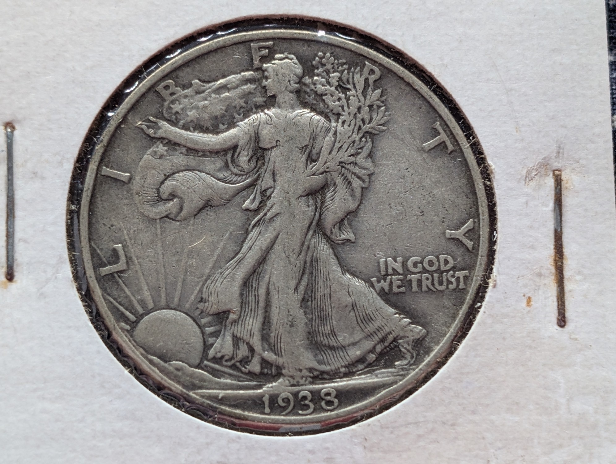 1938 Walking Liberty 90% Silver Half Dollar