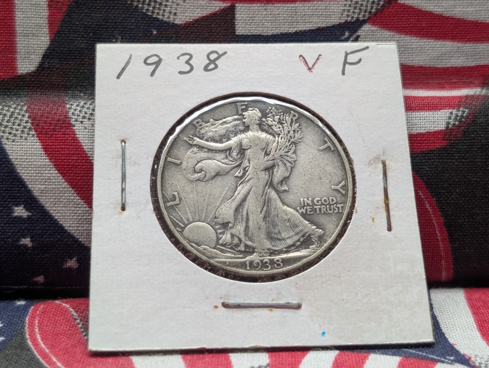 1938 Walking Liberty 90% Silver Half Dollar