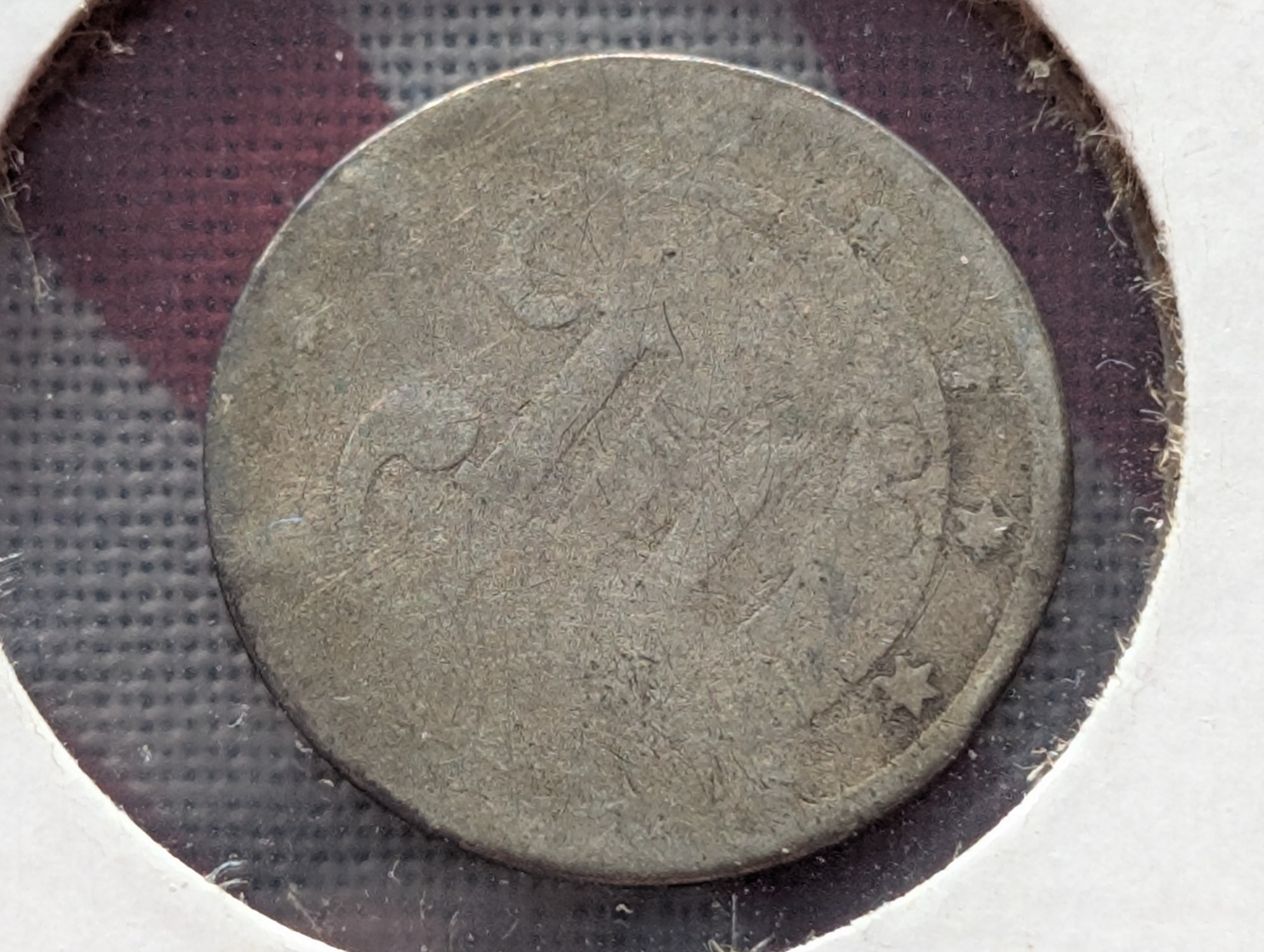 1851 75% Silver Three Cent Piece