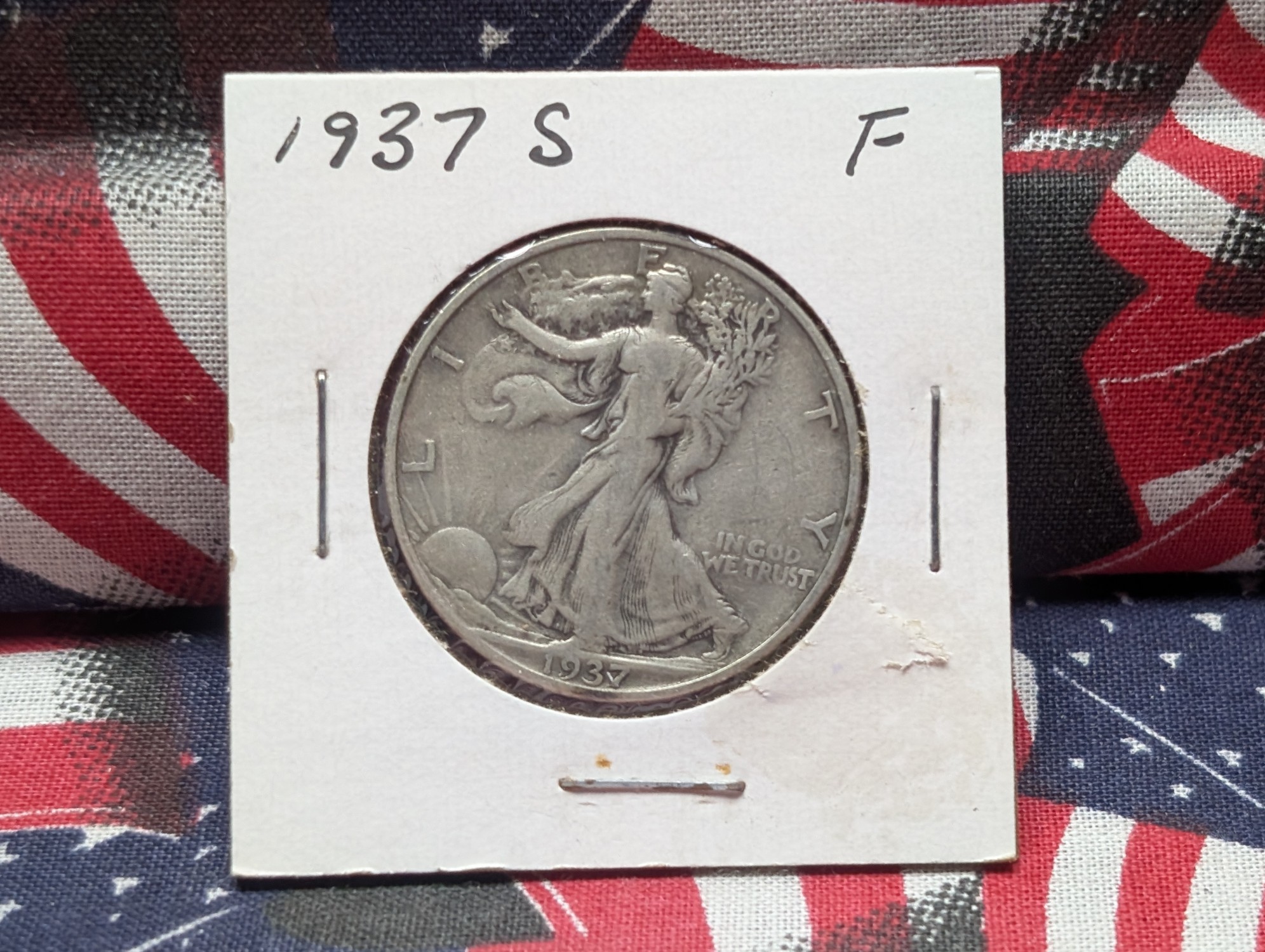 1937-S Walking Liberty 90% Silver Half Dollar