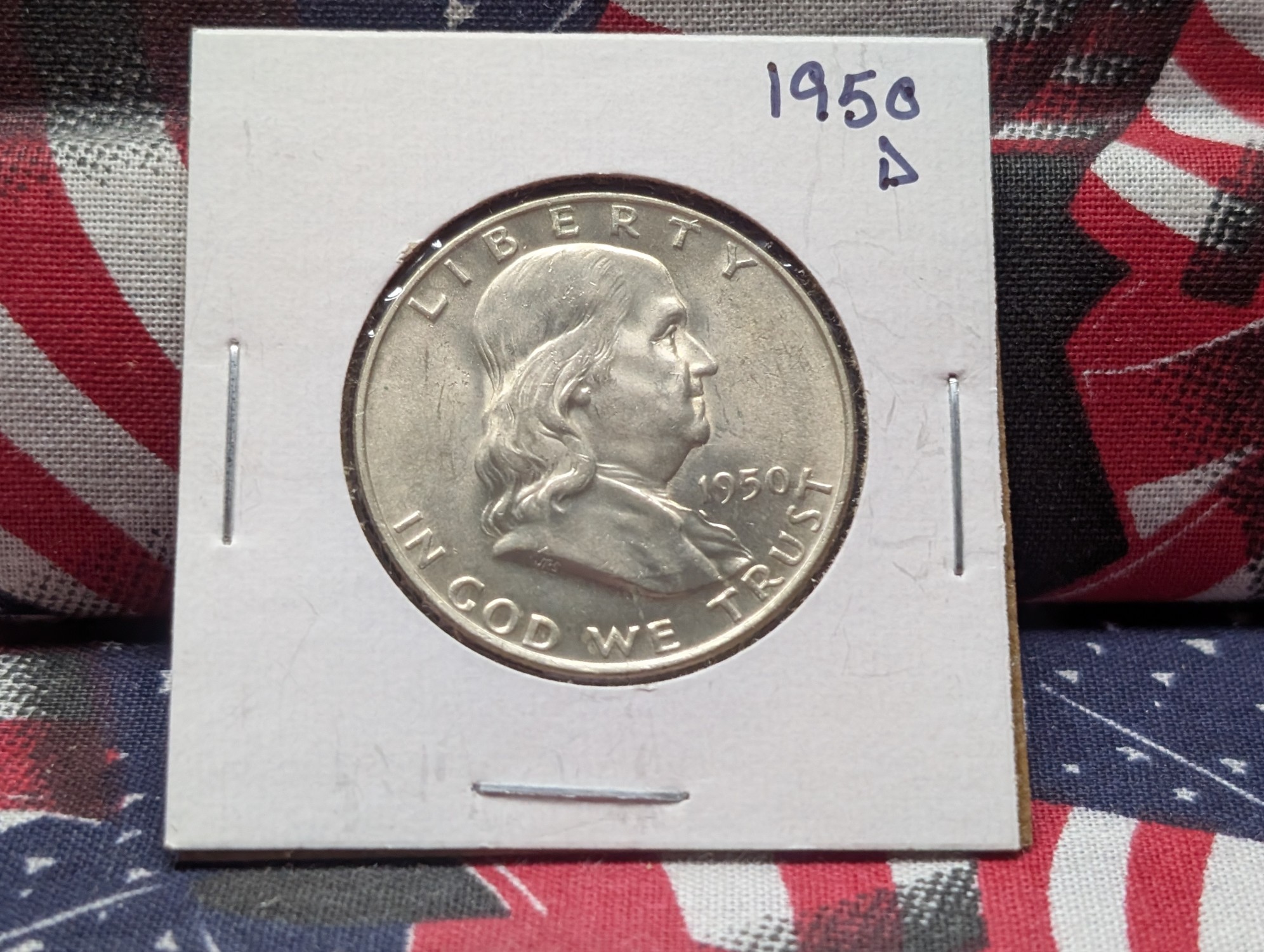 1950-D Franklin 90% Silver Half Dollar