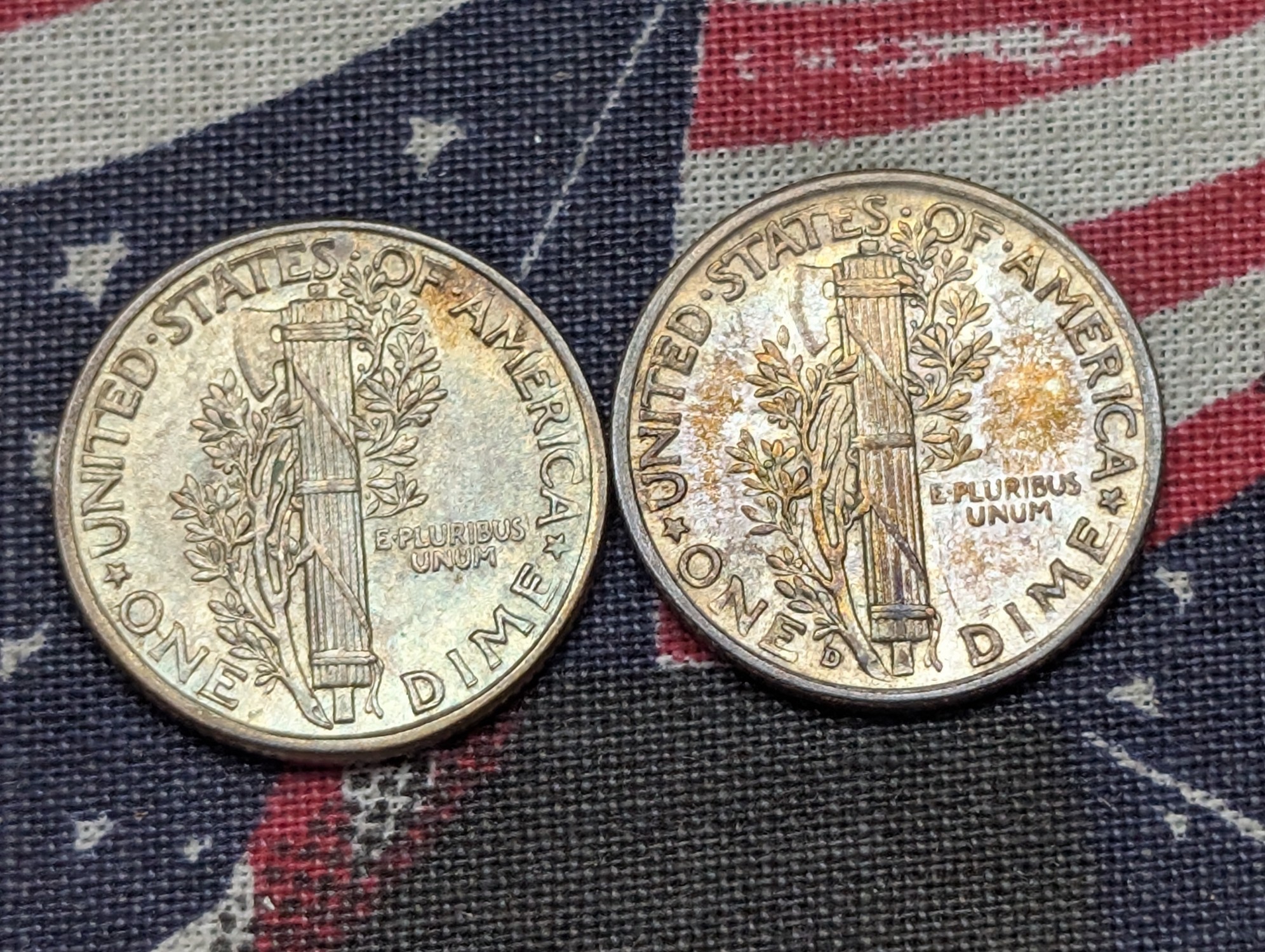 1941-P&D 90% Silver Mercury Dimes