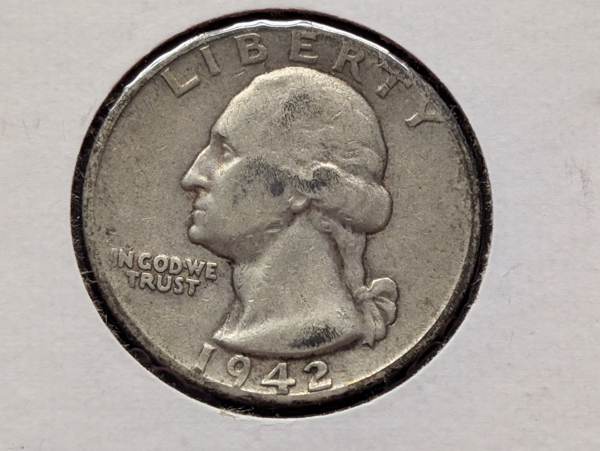 1942-D Washington Quarter, 90% Silver