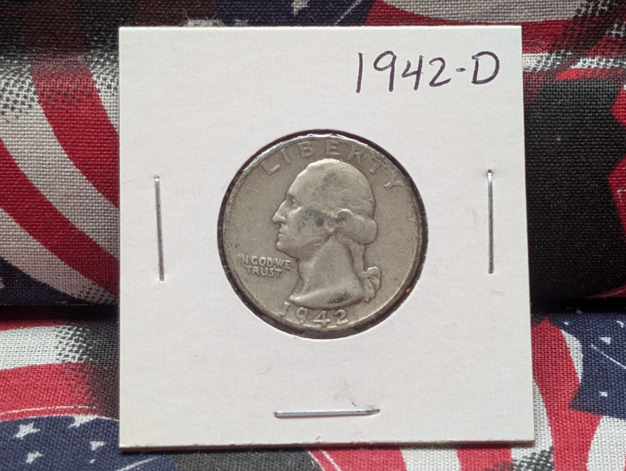 1942-D Washington Quarter, 90% Silver