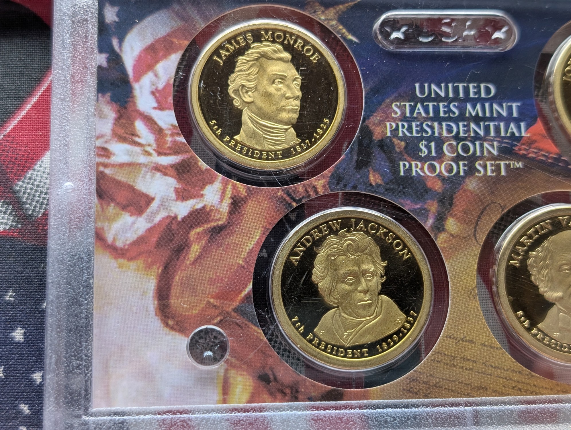 2008-S Proof Presidential Dollars Set, No Box or COA