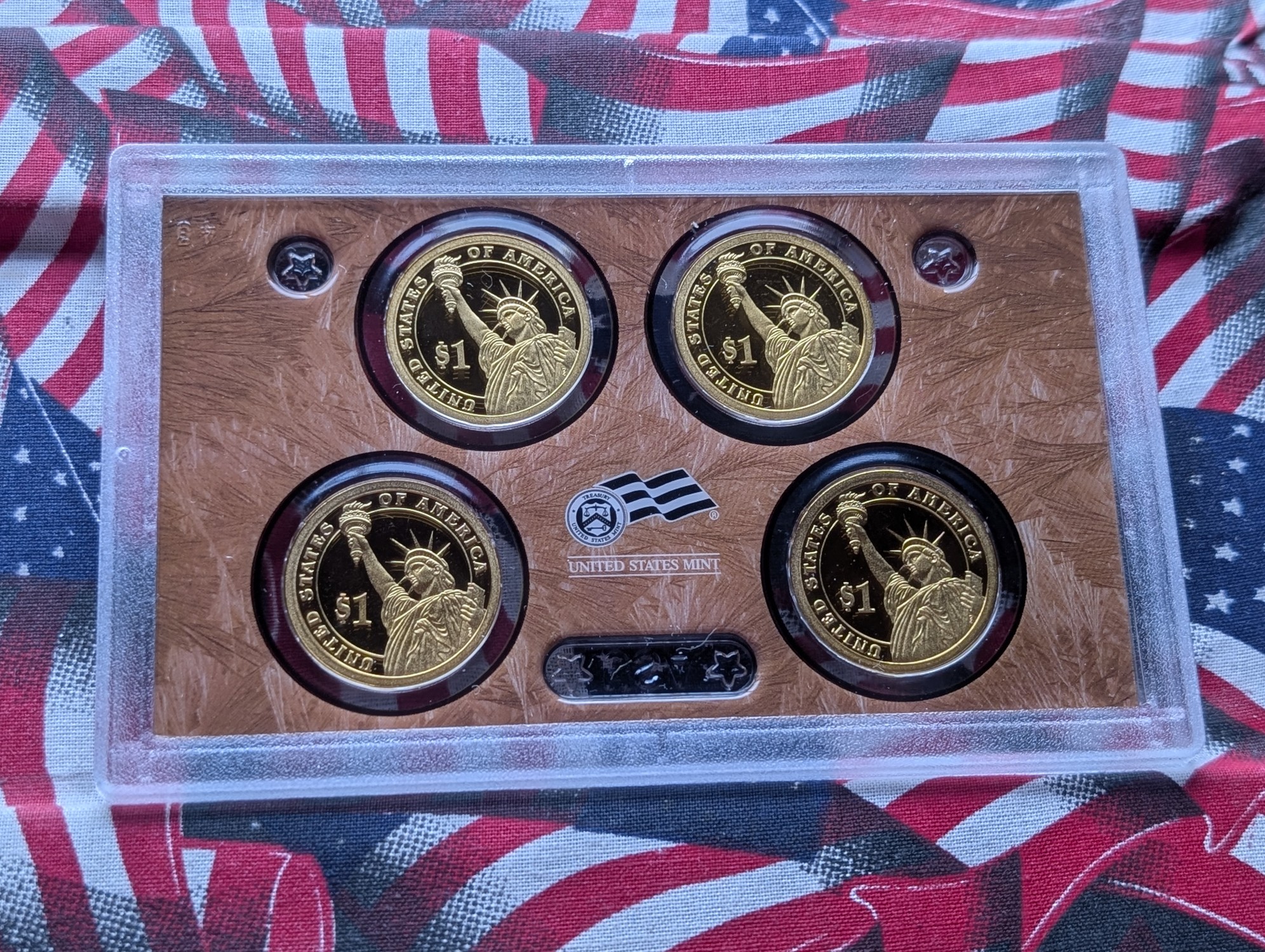 2010-S U.S. Mint Silver Proof Set With ATB Quarters, Presidential Dollars, & Great Law of Peace Sacagawea Dollar in OGP w/ COA - (7) 90% Sil