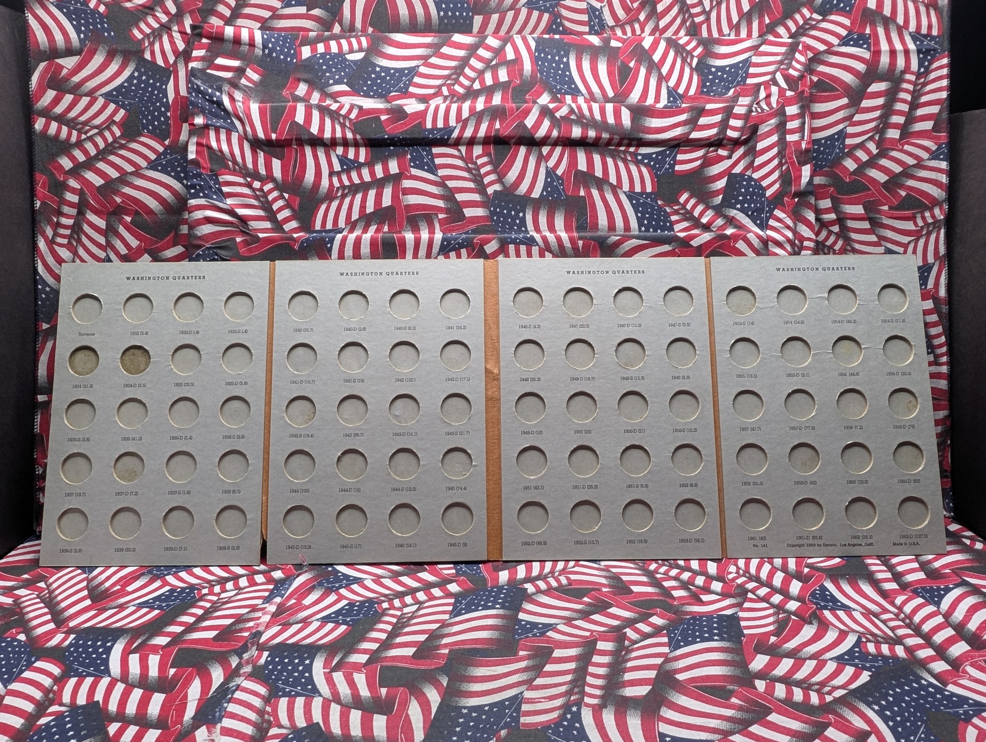 *EMPTY* Dansco Folder for Washington Quarters 1932 to 1962, No Coins