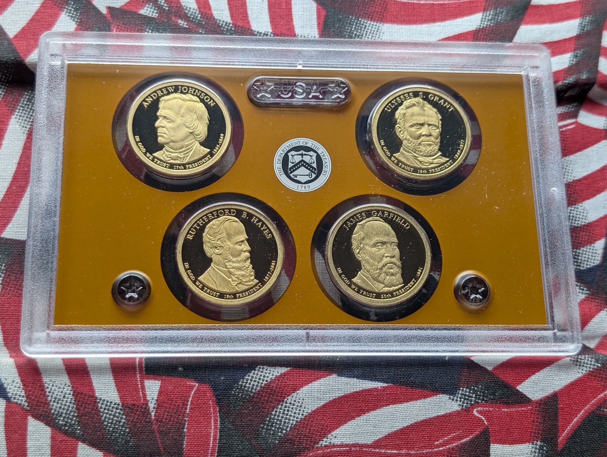 2011-S U.S. Mint Silver Proof Set With ATB Quarters, Presidential Dollars, Wampanoag Treaty Sacagawea Dollar in OGP w/ COA - (7) 90% Silver 