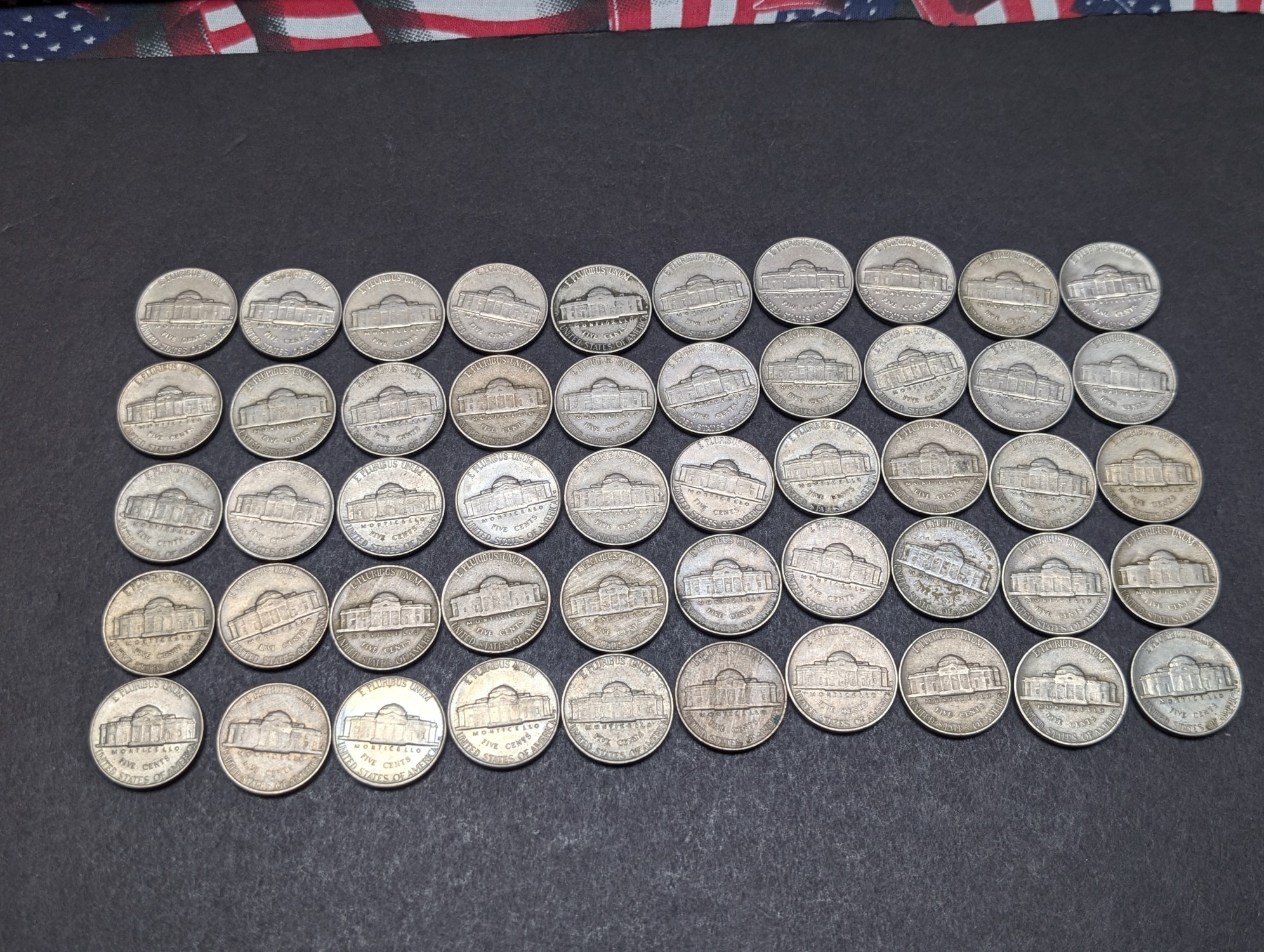 (50) Mixed Dates and Mint Marks Jefferson Nickels