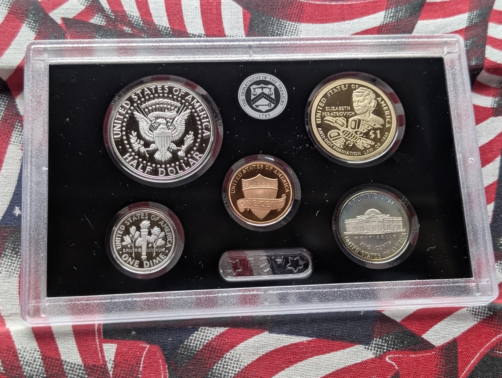 2020-S U.S. Mint Silver Proof Set With ATB Quarters & Anti-Discrimination Sacagawea Dollar in OGP w/ COA - (7) .999 Silver Coins