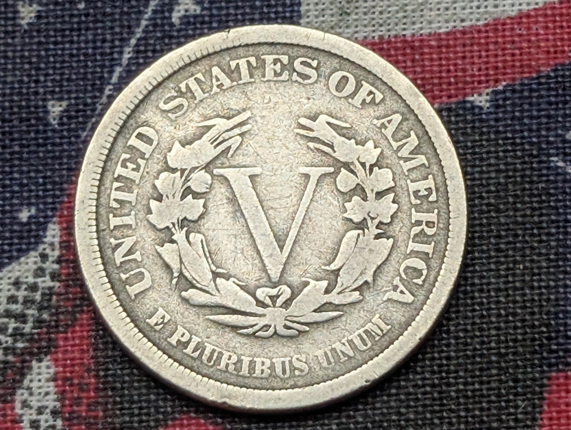 1883 Liberty Head V Nickel without Cents