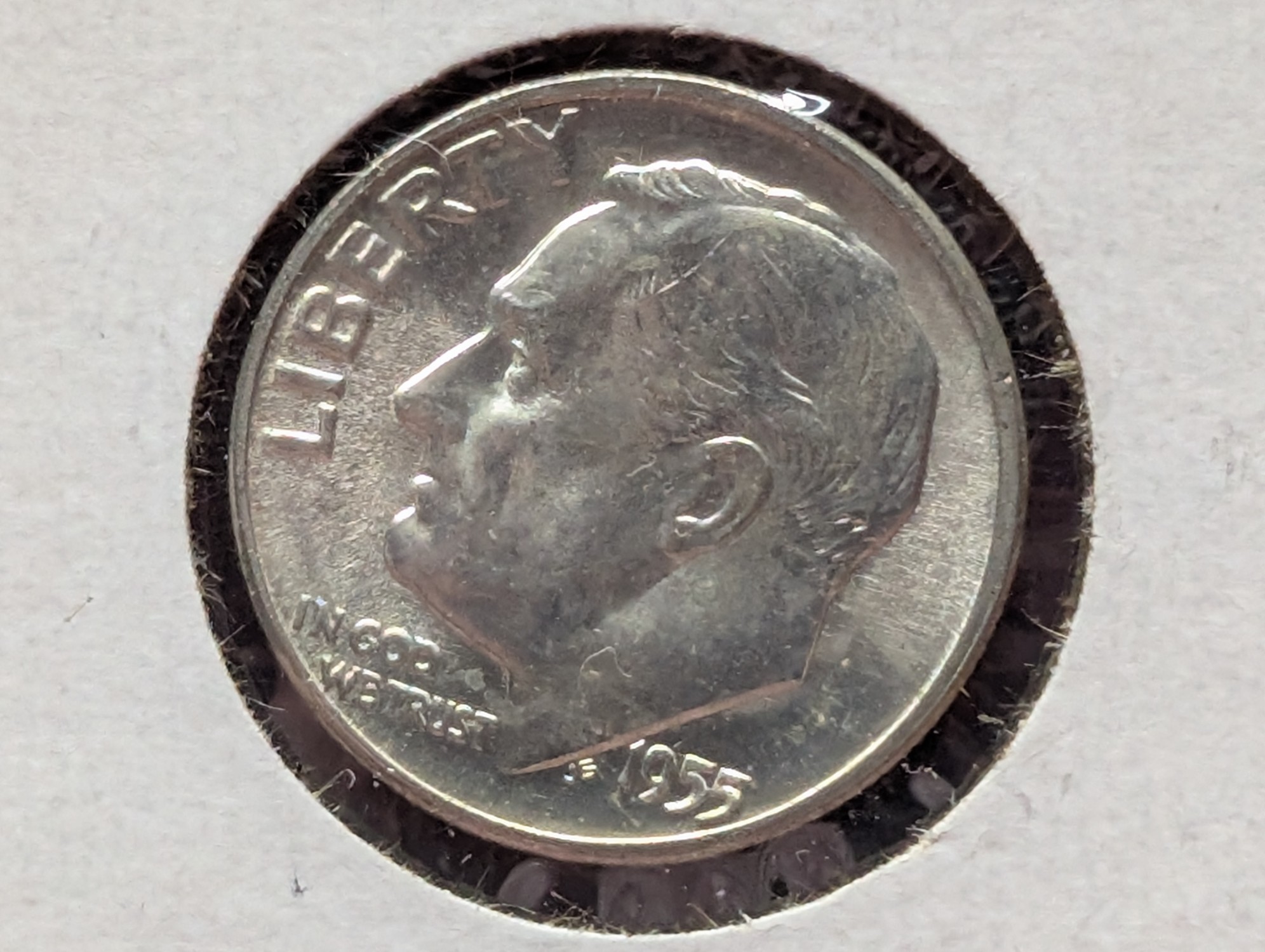1955-S Roosevelt Dime, 90% Silver