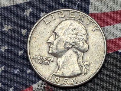 1954-D Washington 90% Silver Quarter Condition PLEASE NOTE Some coins may have a grade on the 