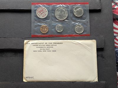 1972-D Only Unc. Mint Set in OGP Condition PLEASE NOTE Some coins may have a grade on the 