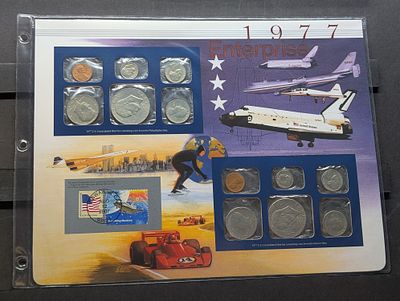 1977 P & D U.S. Uncirculated Mint Sets With Mint Stamp. 1977 P &amp; D U.S. Uncirculated Mint 