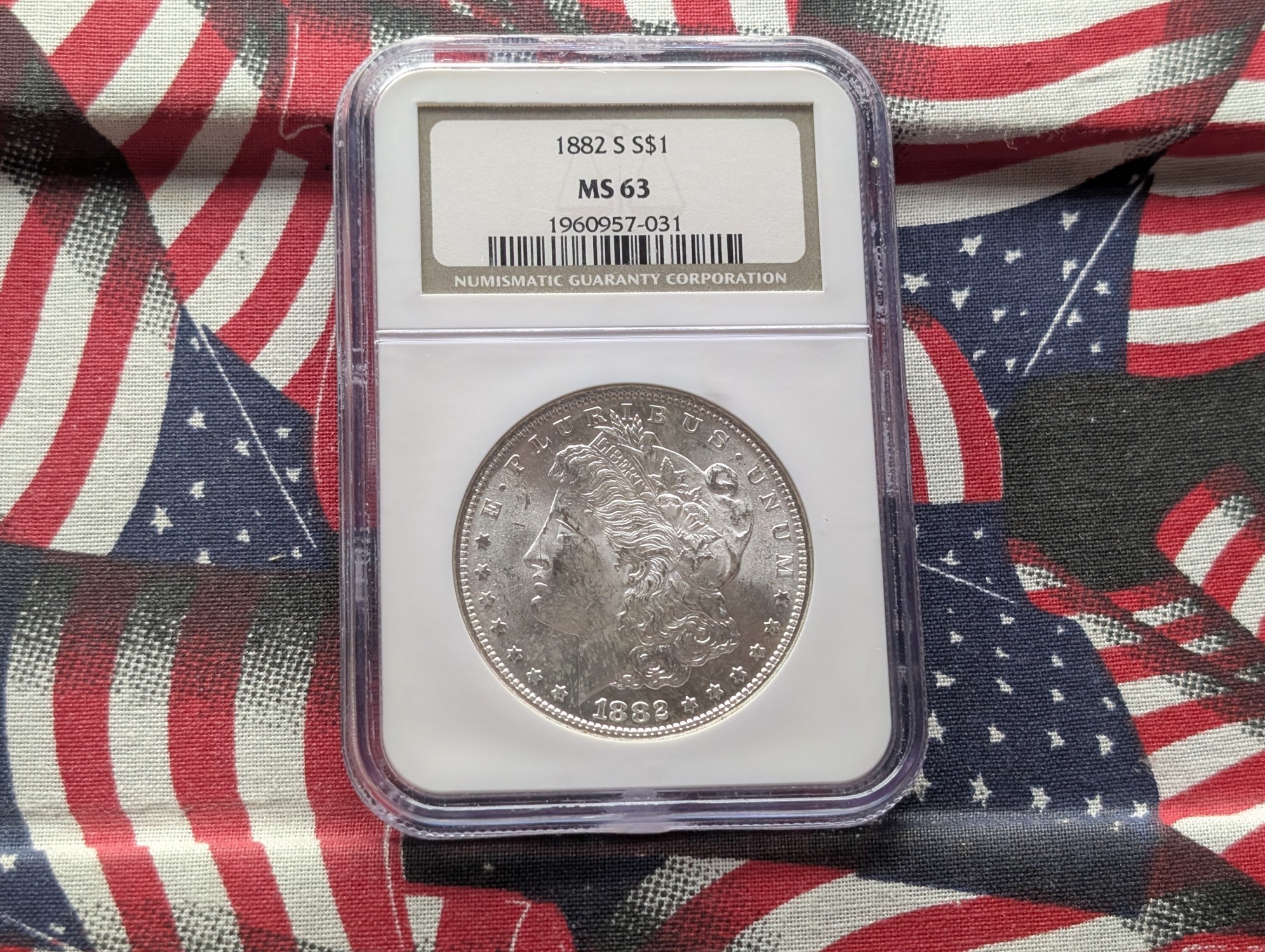 1882-S Morgan 90% Silver Dollar - NGC MS63