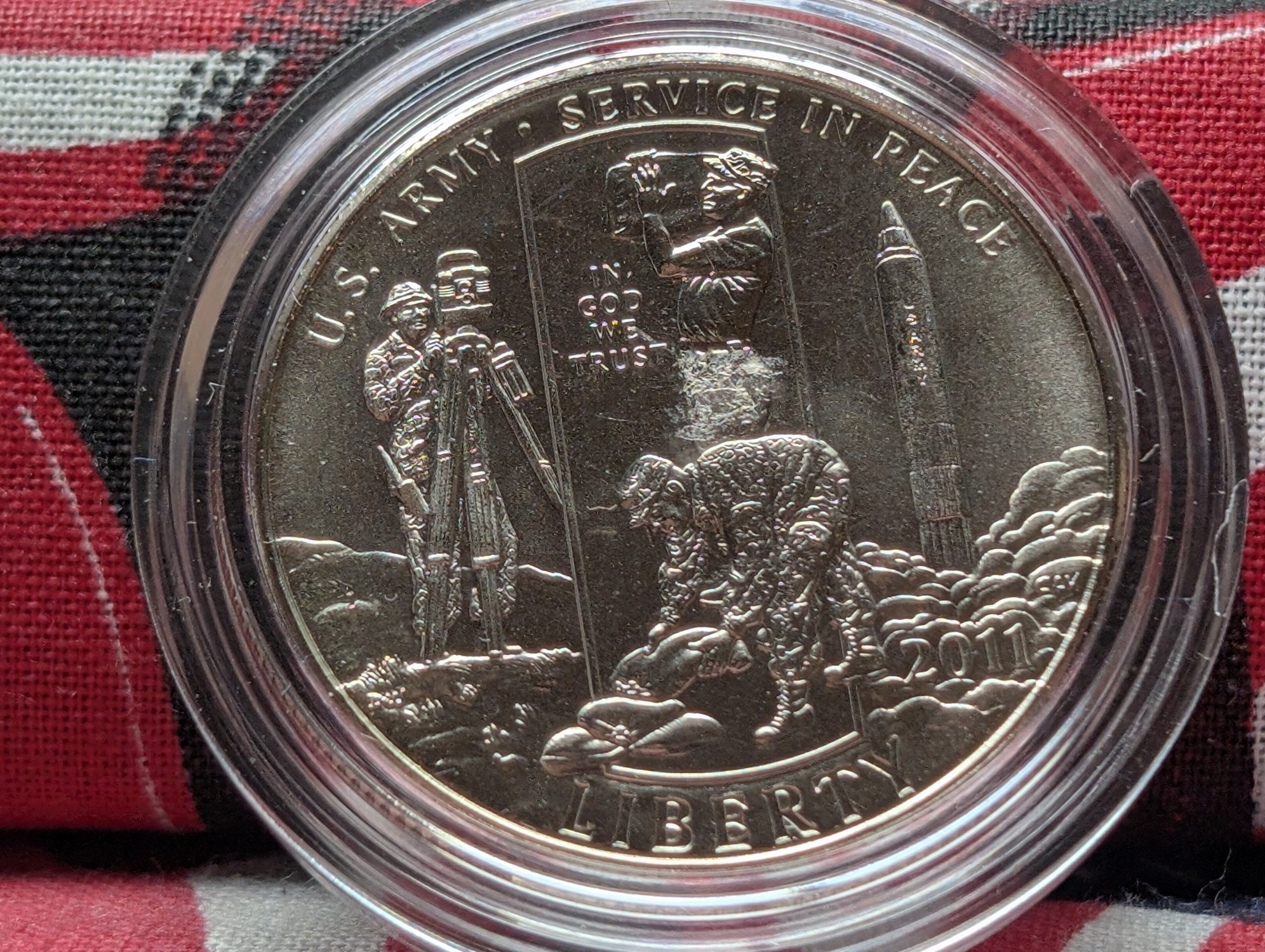 2011-D UNC U.S. Army Commemorative Half Dollar in Government Capsule