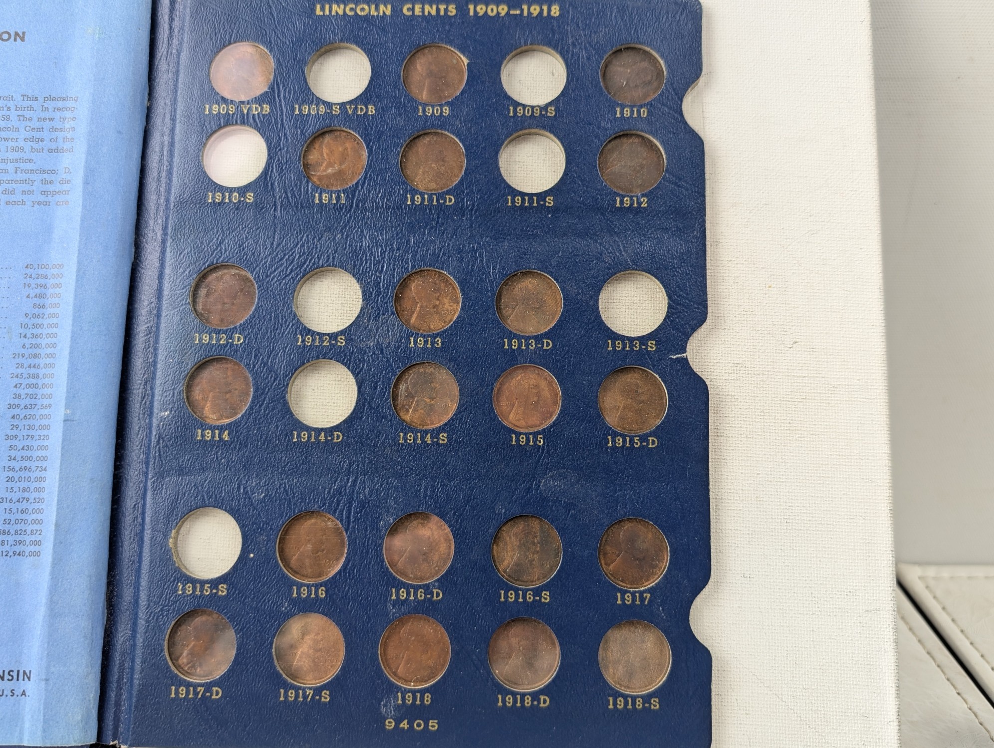 Partial 1909-1976 Lincoln Cent Collection in 7 Whitman Albums - Includes BETTER DATES! & Lots of UNC Condition Coins - 450+ Coins Total!!
