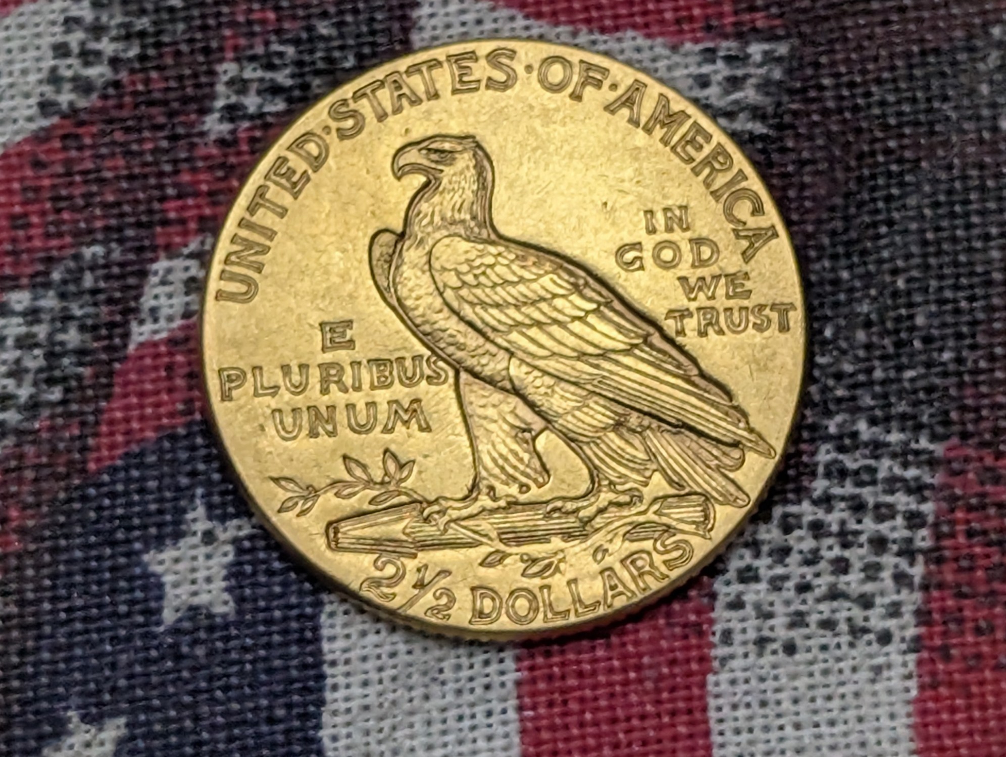 1914 Indian Head $2.5 90% GOLD Quarter Eagle - 4.18 Grams - Strong Details