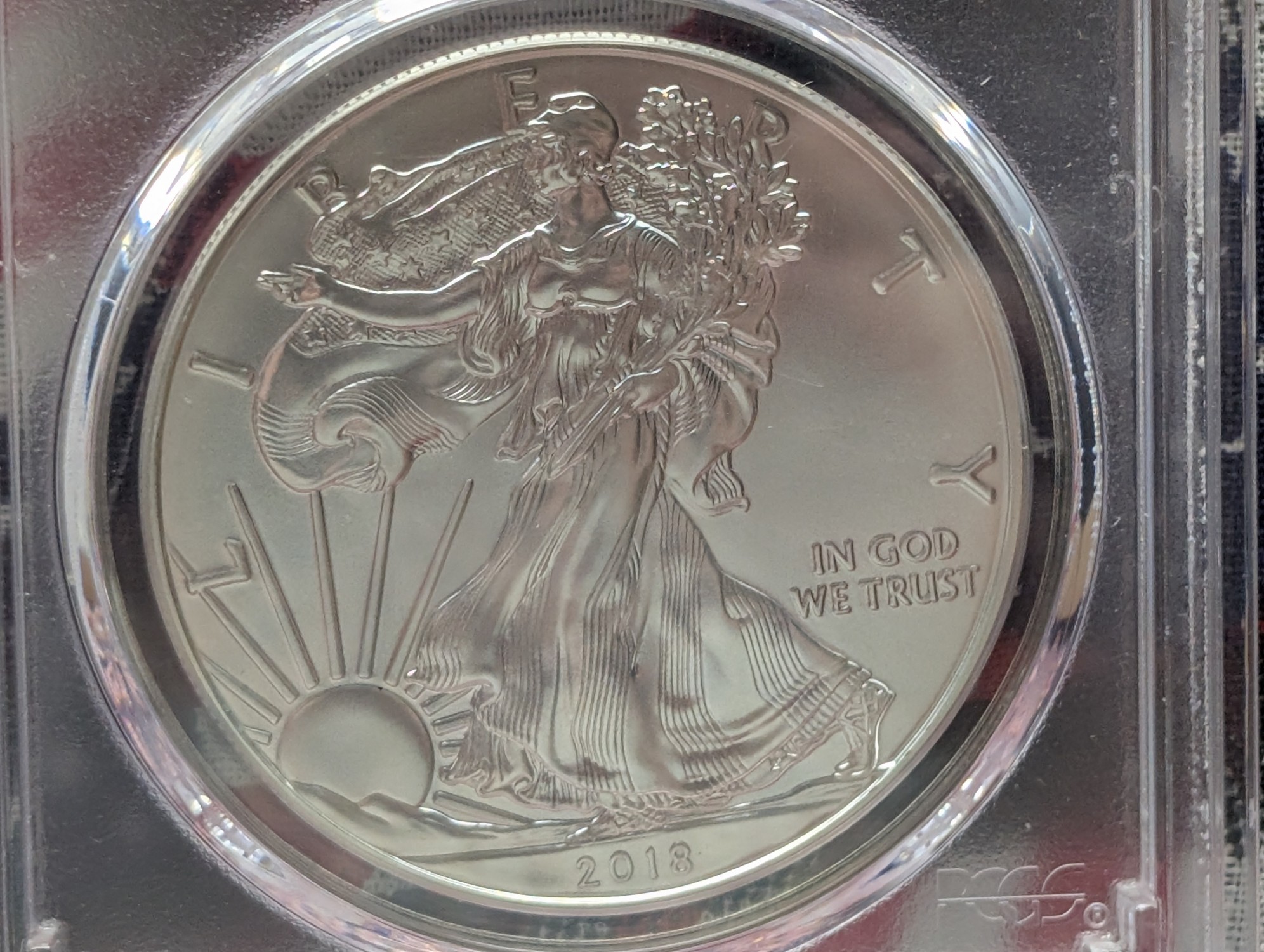2018 American Silver Eagle 1 Troy Oz. .999 Silver - PCGS MS70