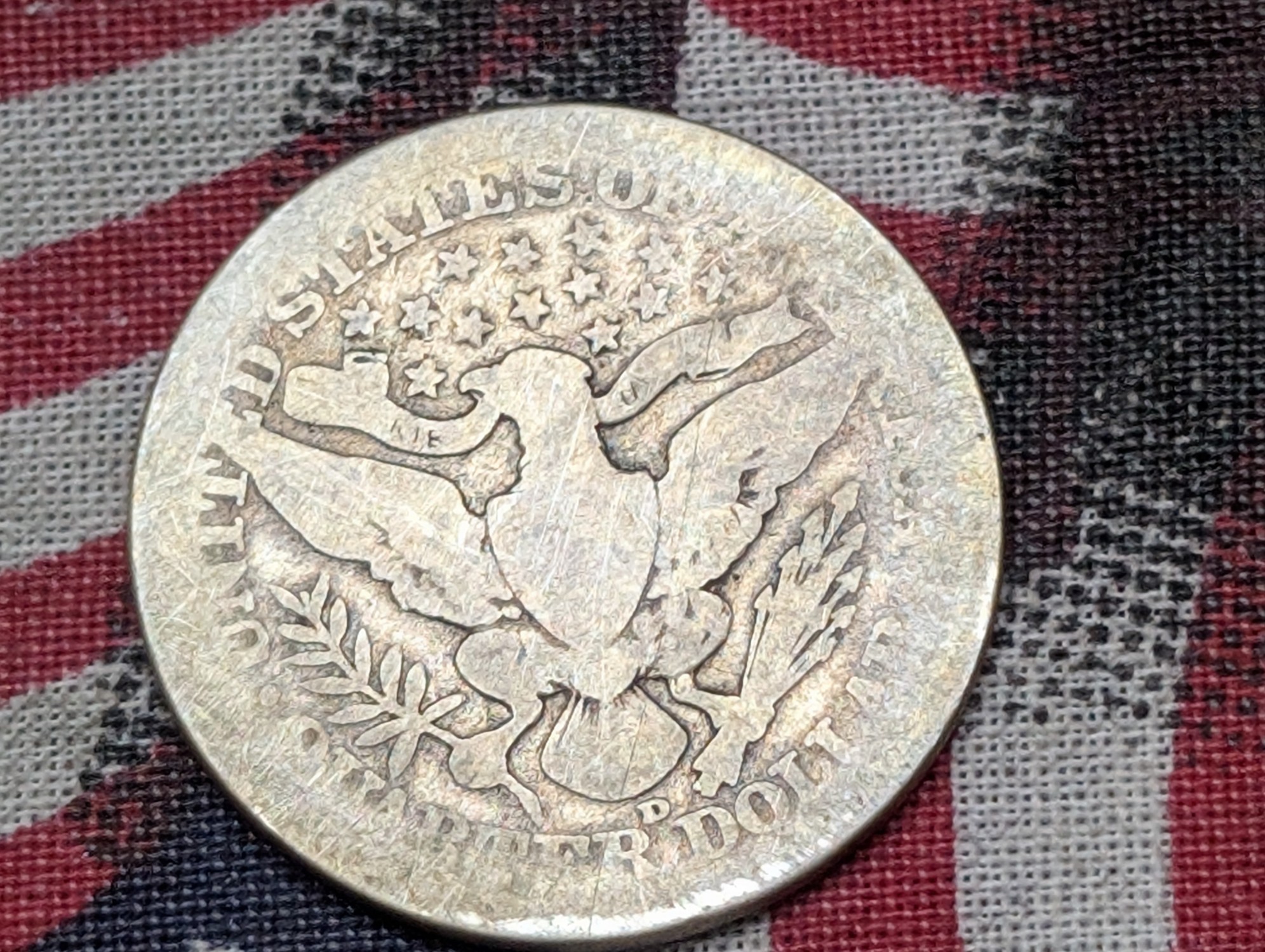 1915-D Barber 90% Silver Quarter