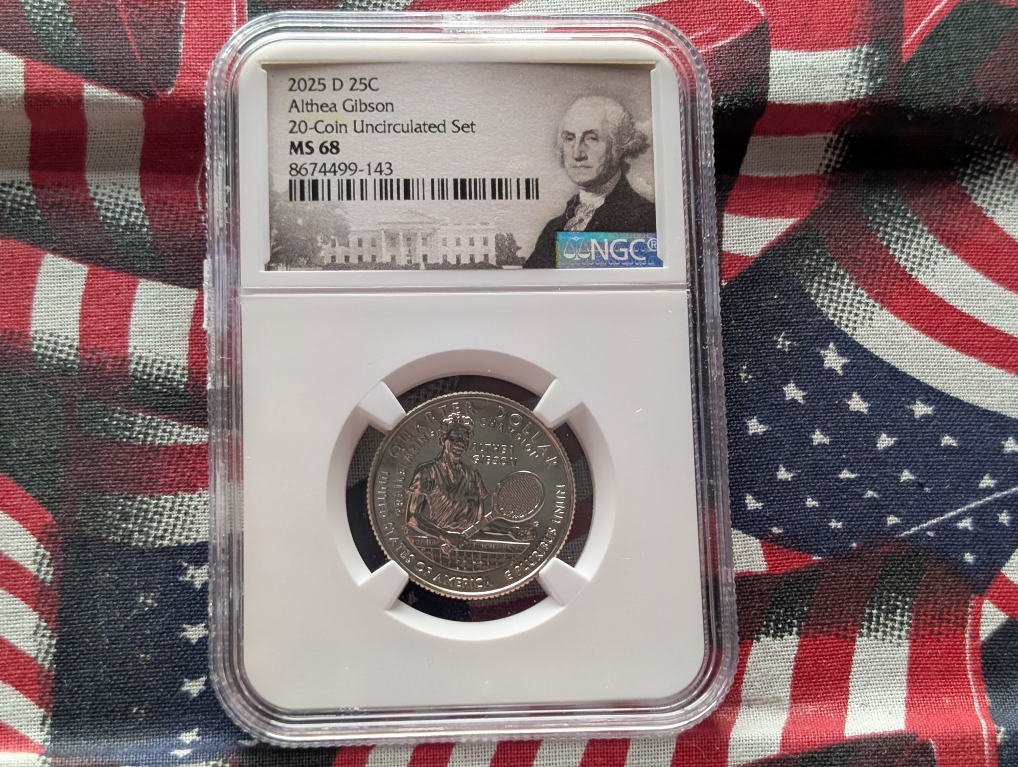 2025-D Althea Gibson Quarter - NGC MS68