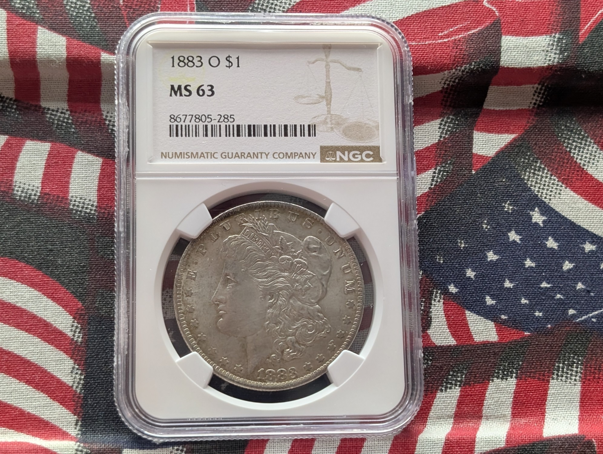 1883-O Morgan 90% Silver Dollar - NGC MS63