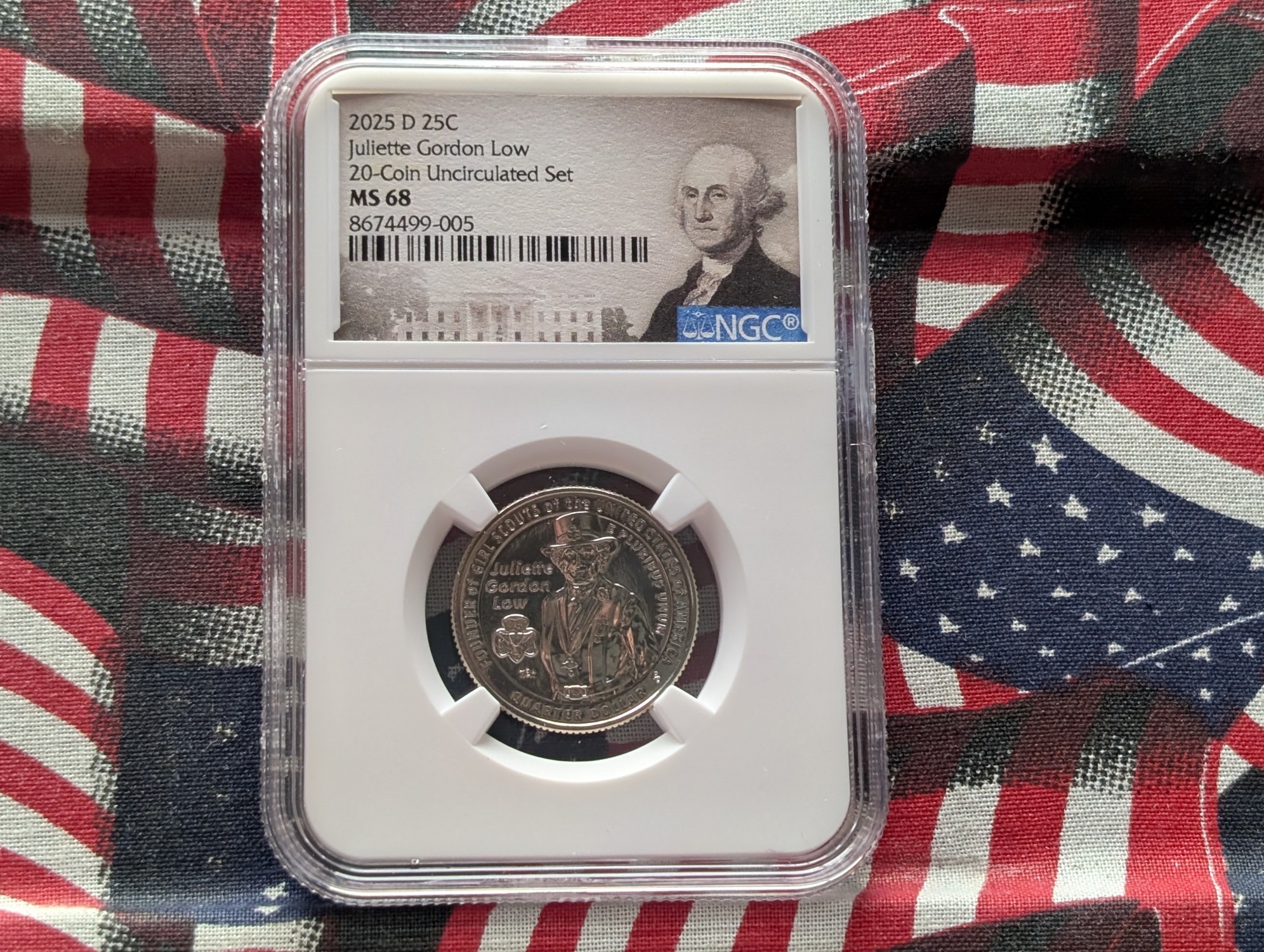 2025-D Juliette Gordon Low Quarter - NGC MS68
