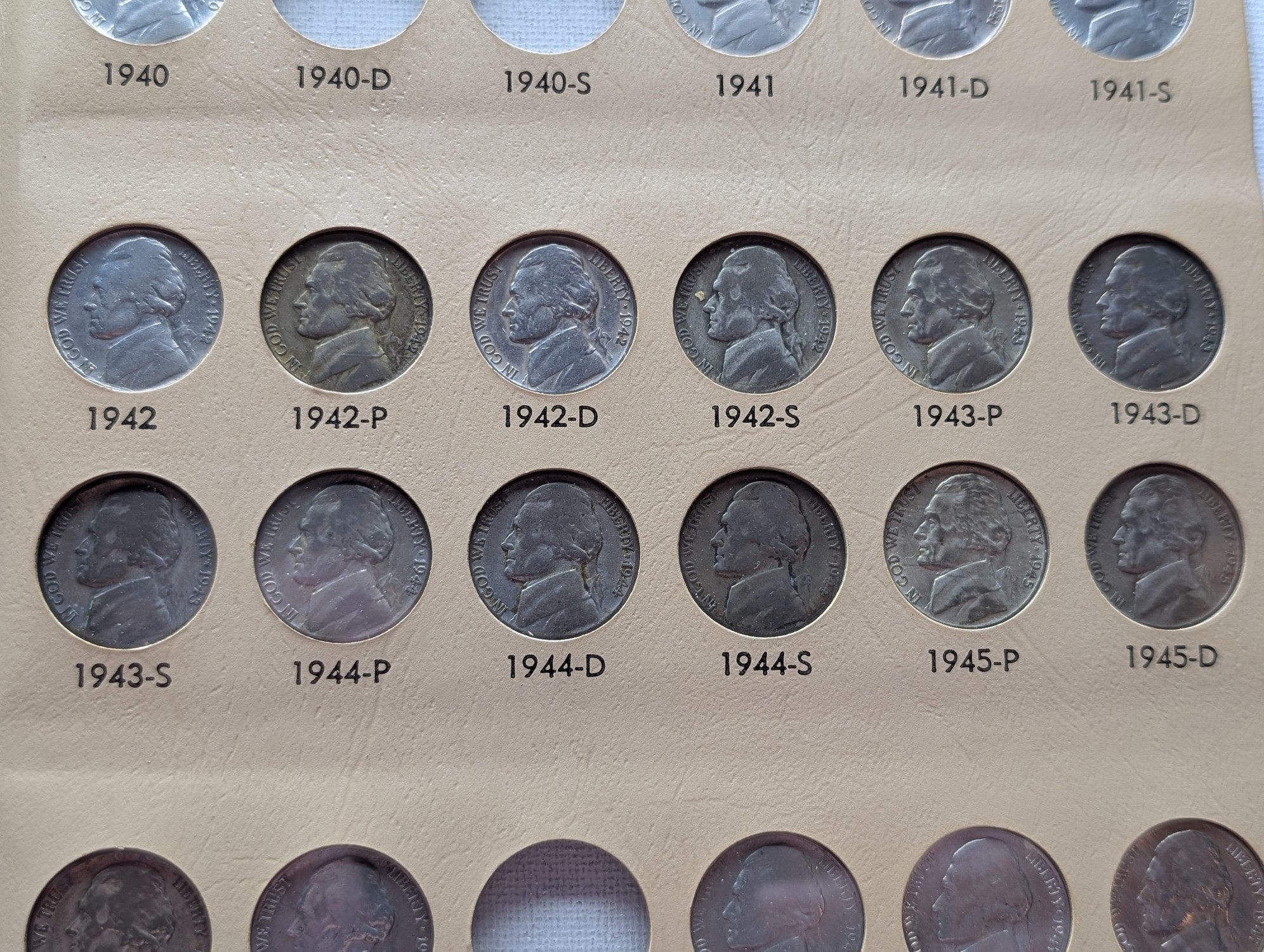 Partial 1938-2000 Jefferson Nickel Collection in Dansco Album - Includes KEY DATES! & (11) 35% Silver Wartime - 137 Coins Total