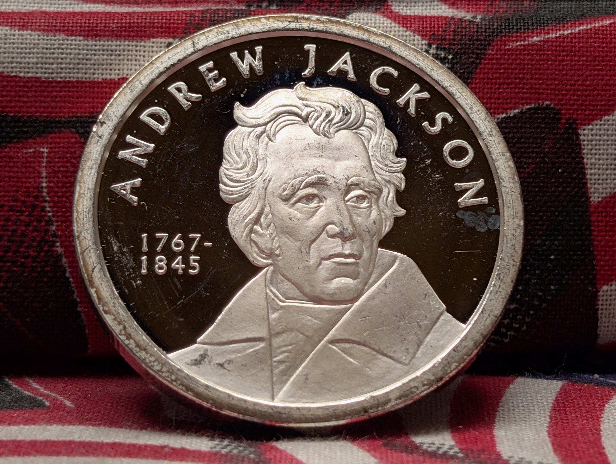 1 Troy Oz. .999 FINE SILVER Andrew Jackson Designed Round