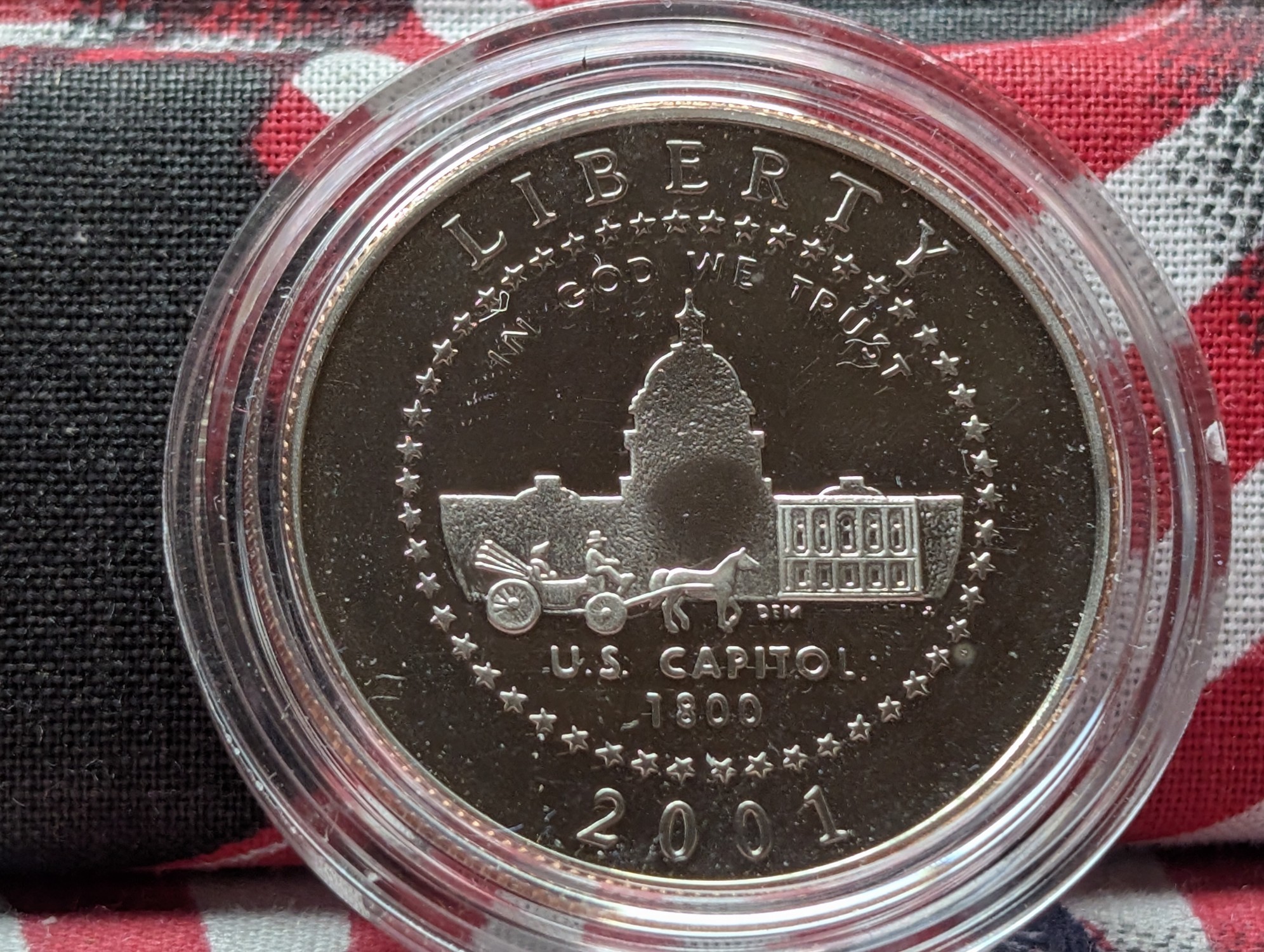 2001-P PROOF U.S. Capitol Commemorative Half Dollar in Government Capsule
