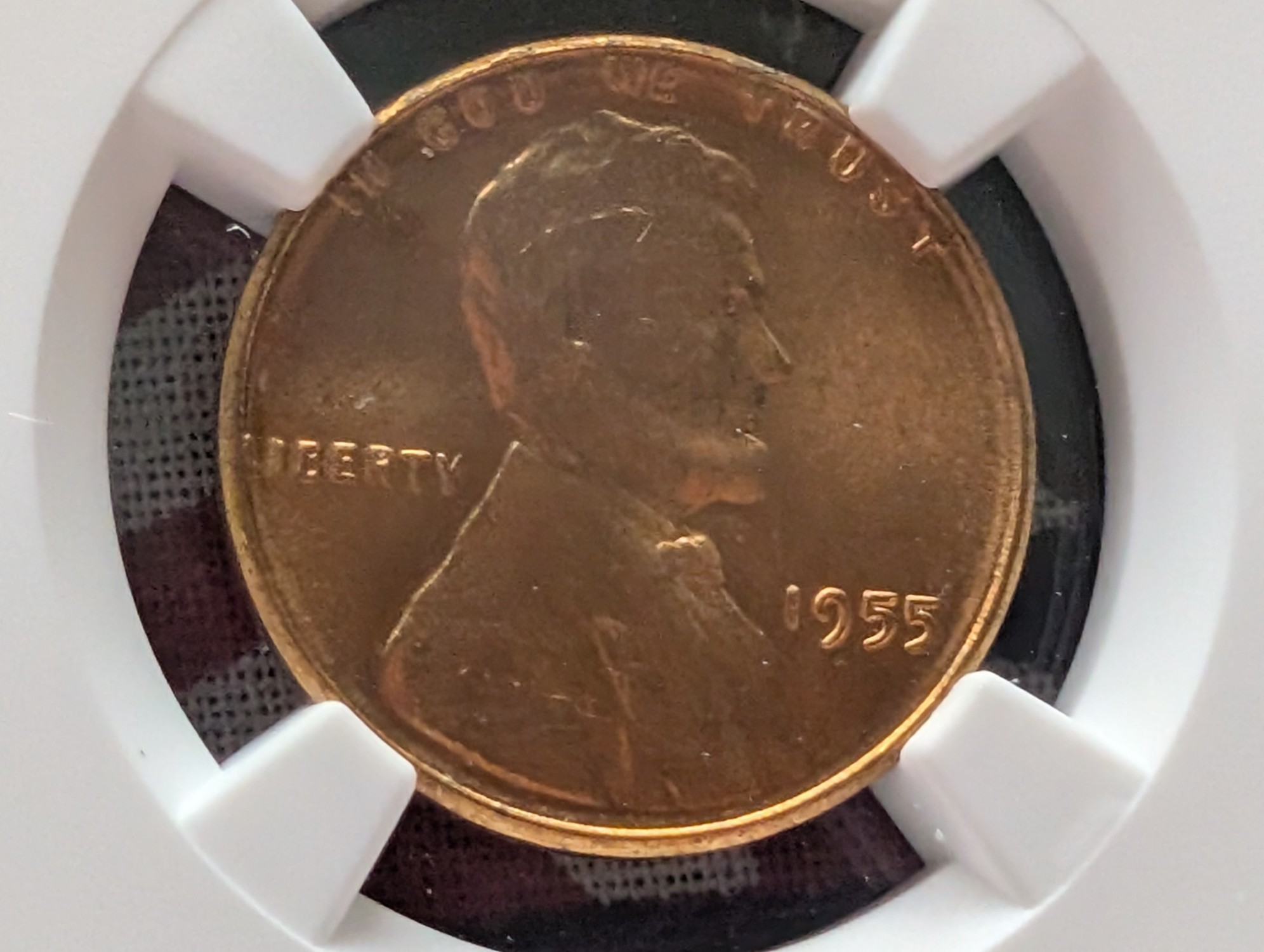 1955 Lincoln Wheat Cent - NGC MS66 RD - Poor Man's Doubled Die