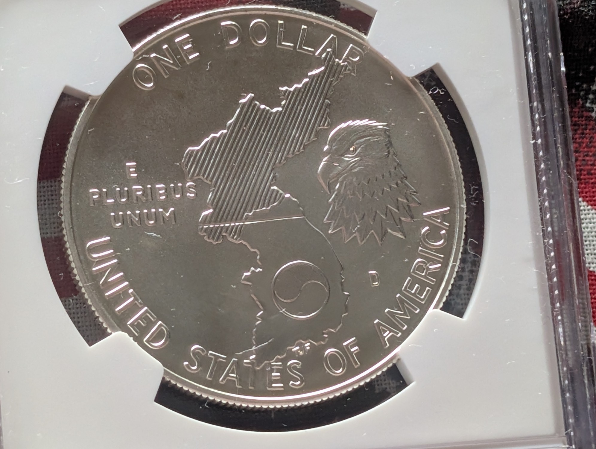 1991-D Korean War Memorial 90% Silver Dollar - NGC MS69