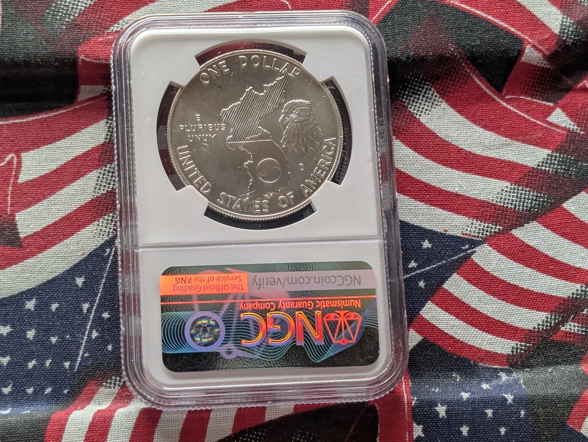 1991-D Korean War Memorial 90% Silver Dollar - NGC MS69