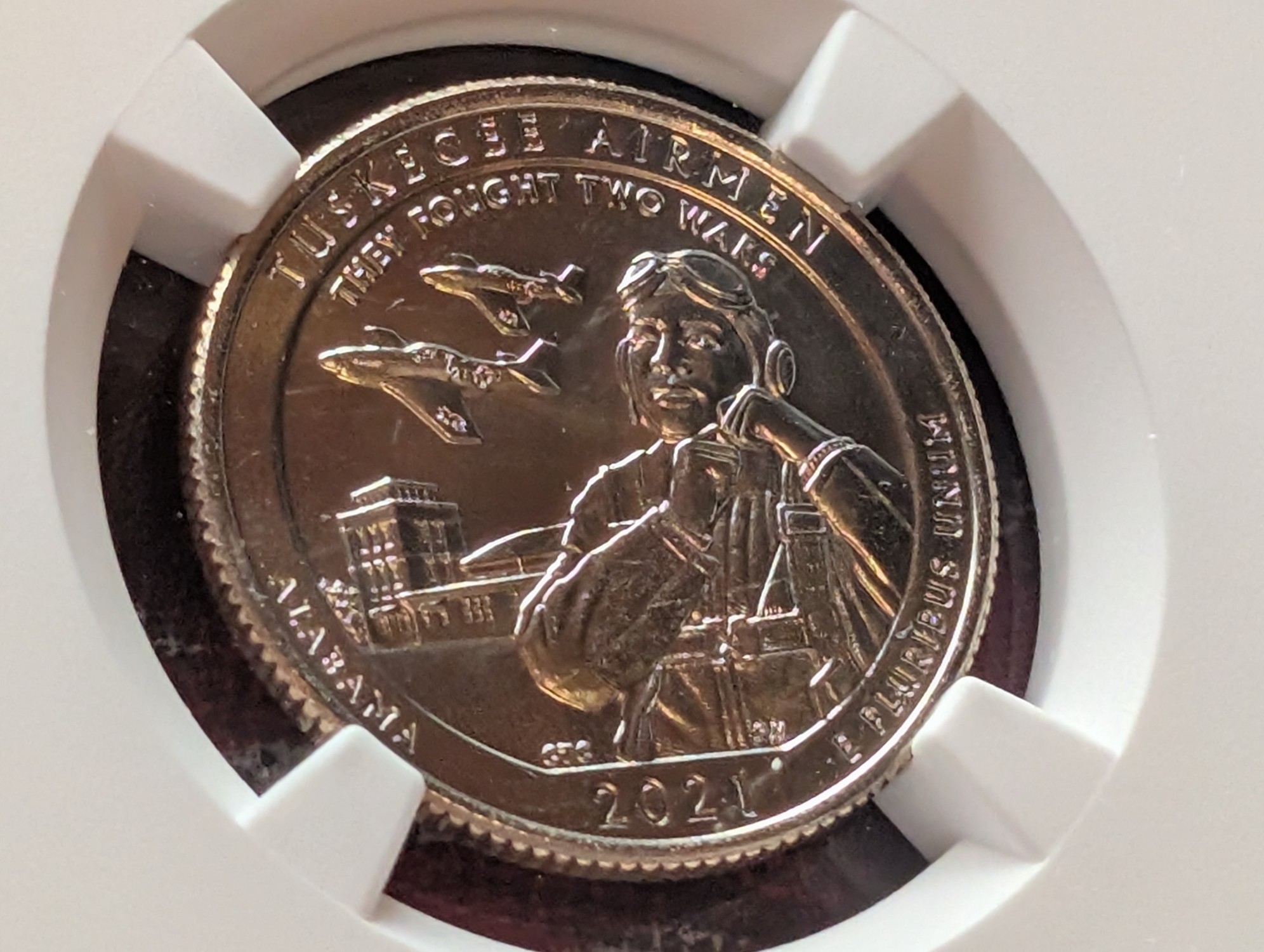 2021-P Tuskegee Airmen Quarter - NGC MS68