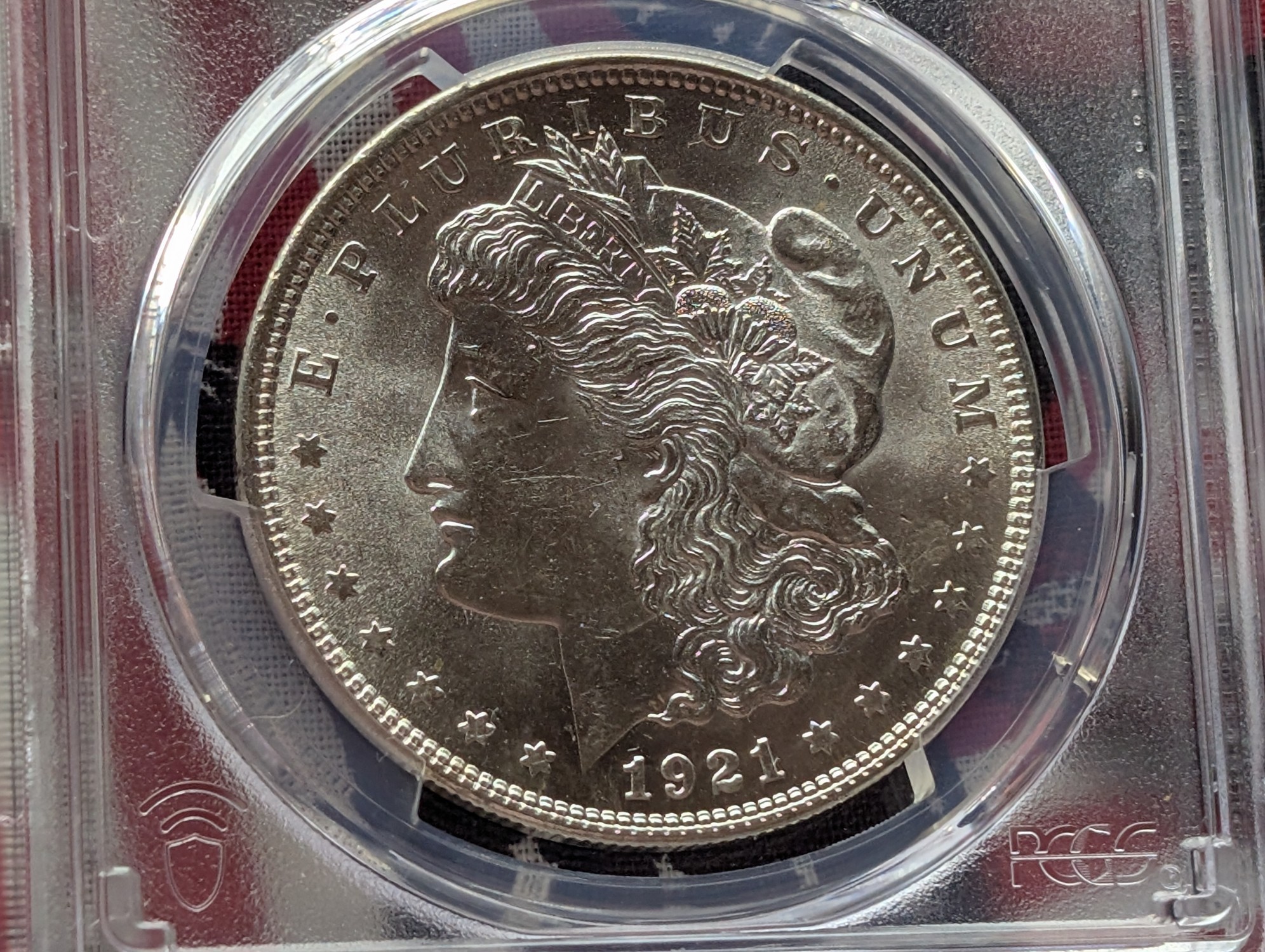1921 Morgan 90% Silver Dollar - PCGS MS62